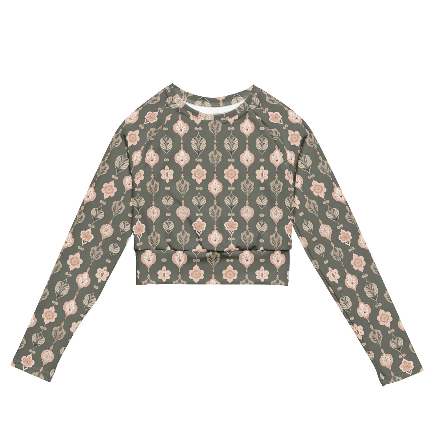 Recycled long-sleeve crop top