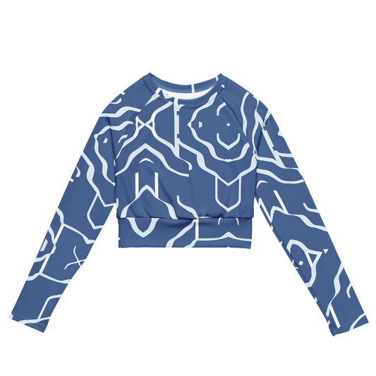 Recycled long-sleeve crop top