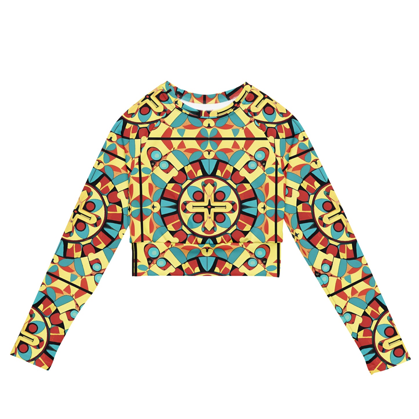 Recycled long-sleeve crop top