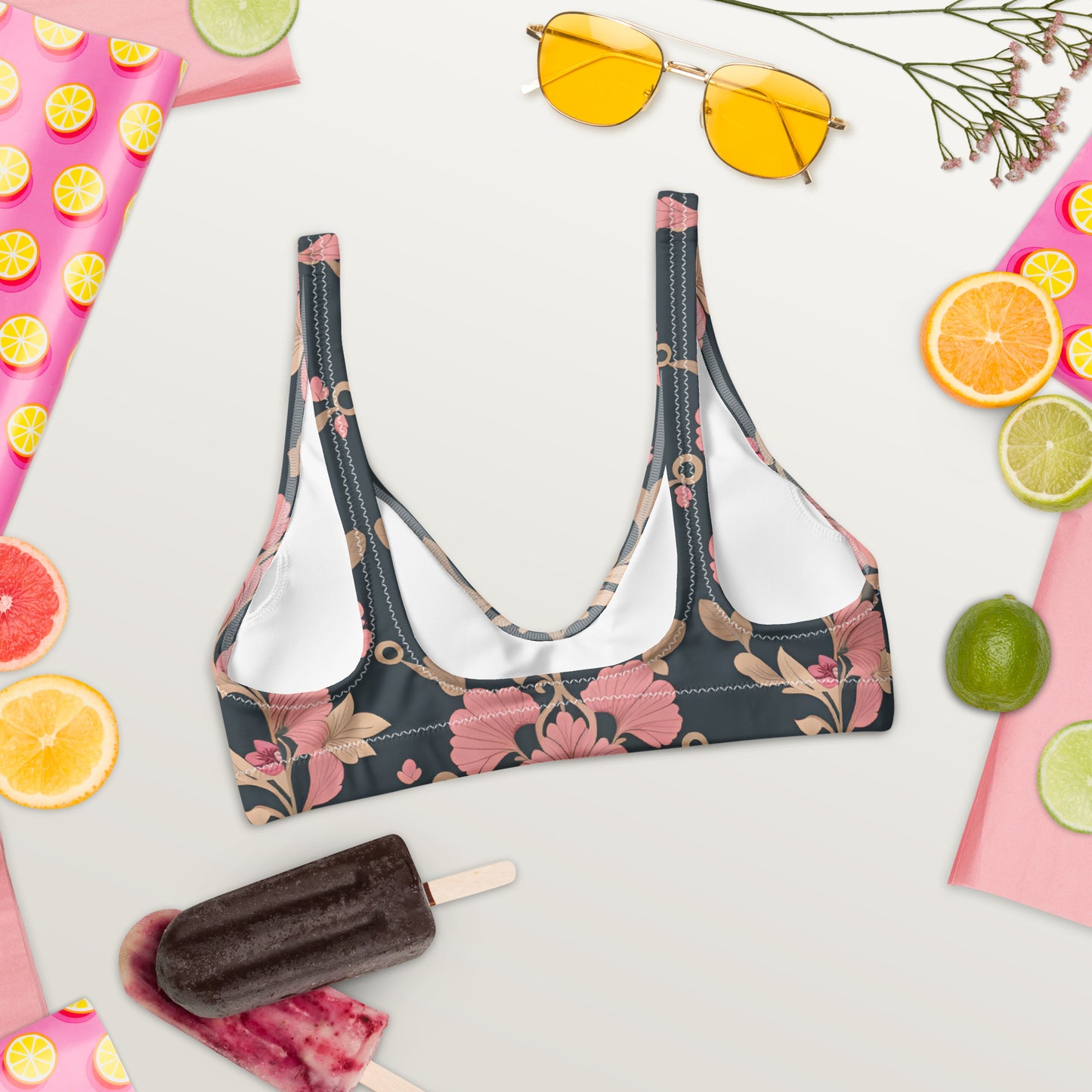 Recycled padded bikini top
