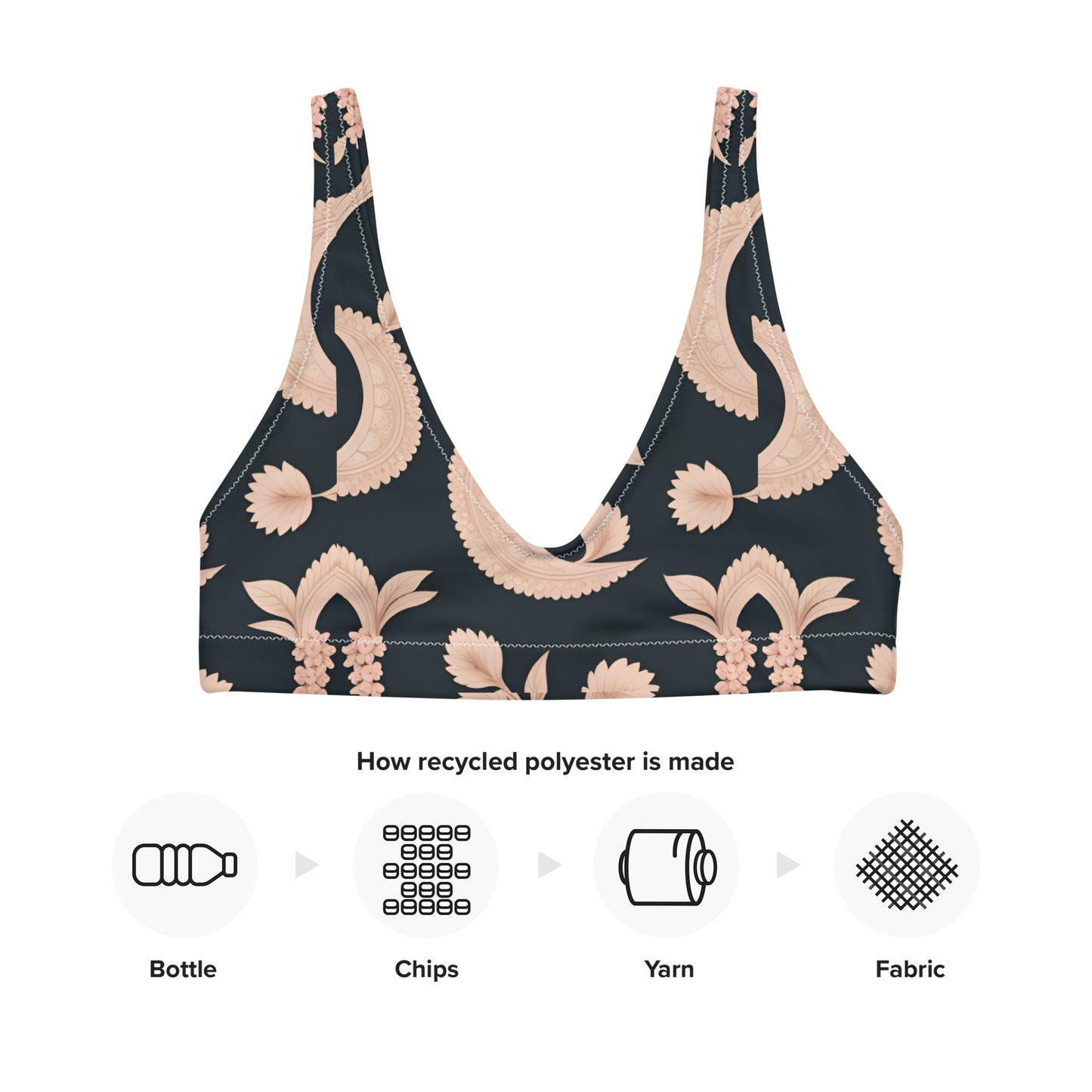 Recycled padded bikini top