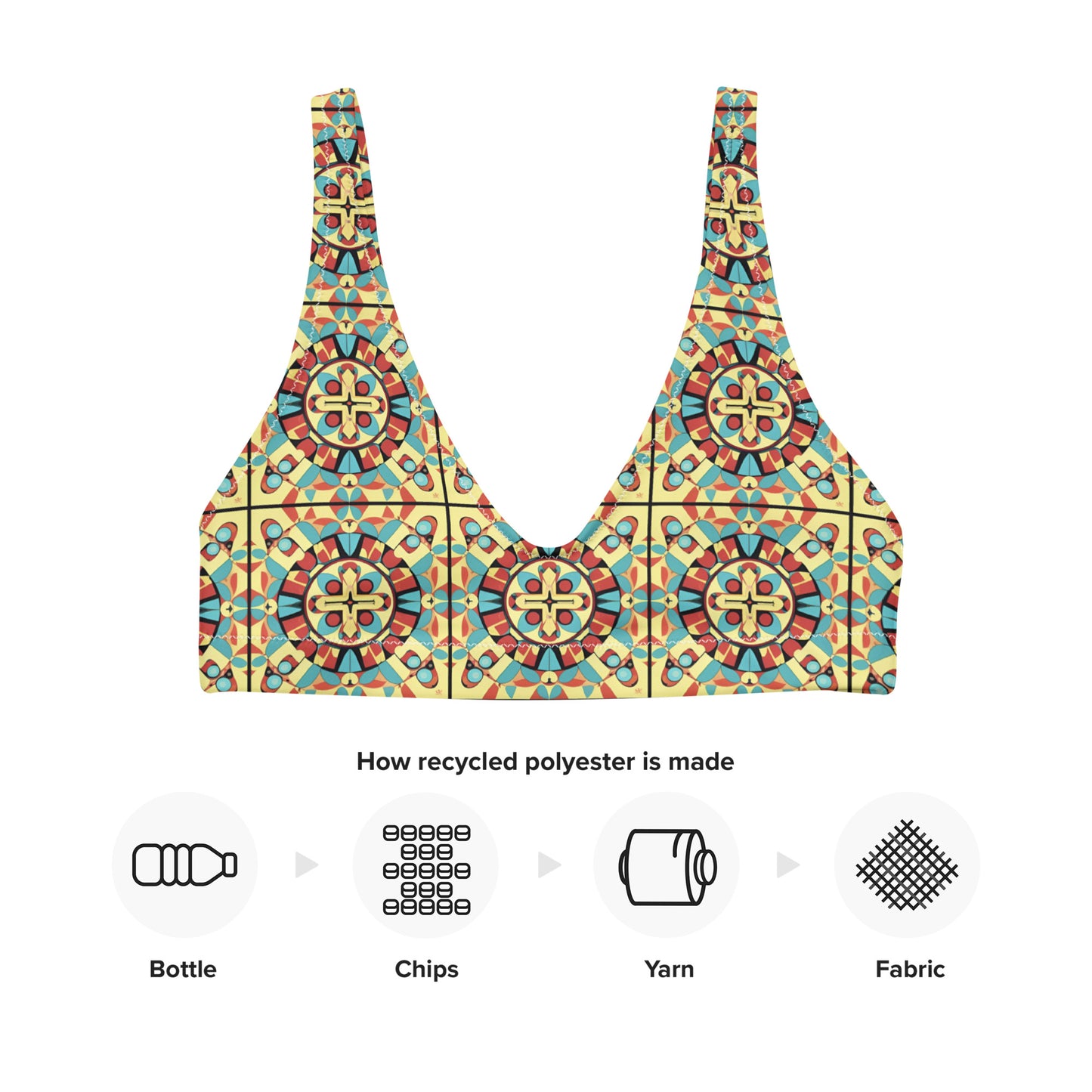 Recycled padded bikini top