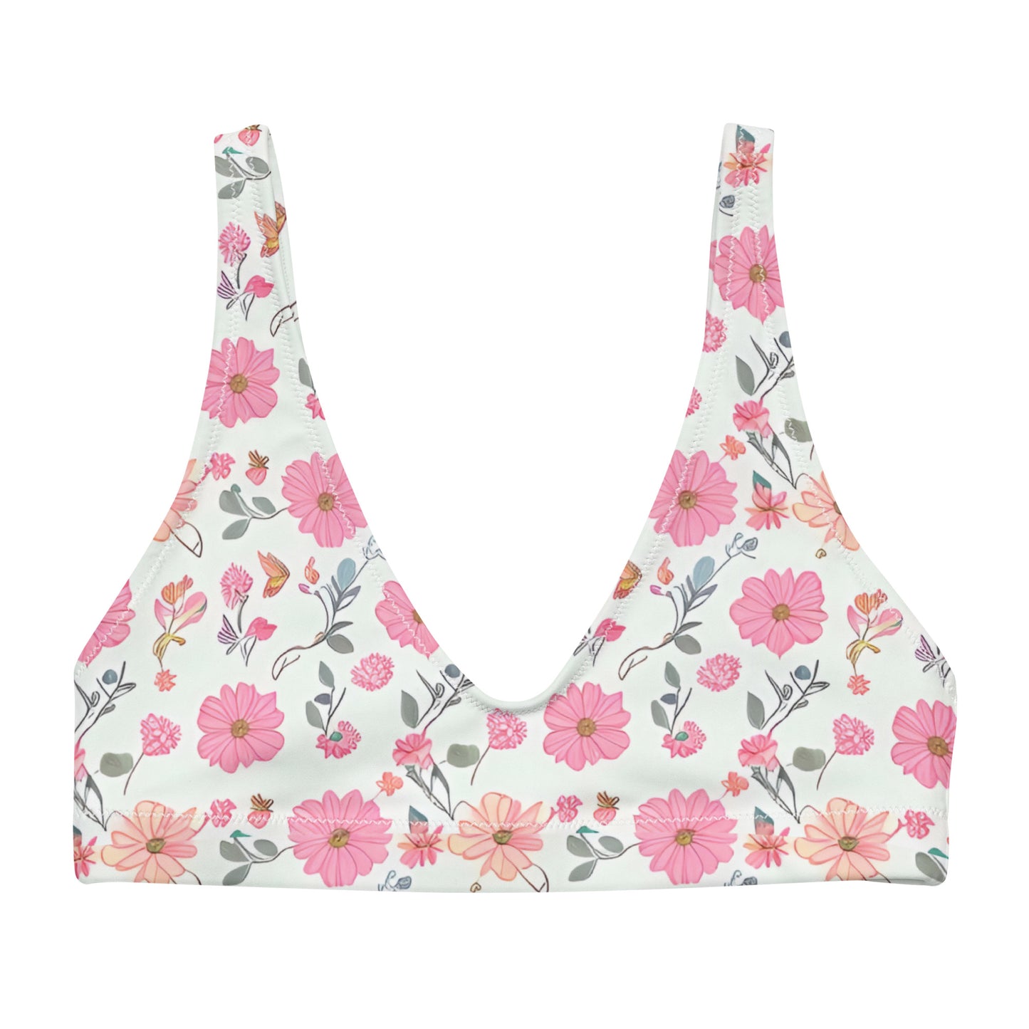 Recycled padded bikini top