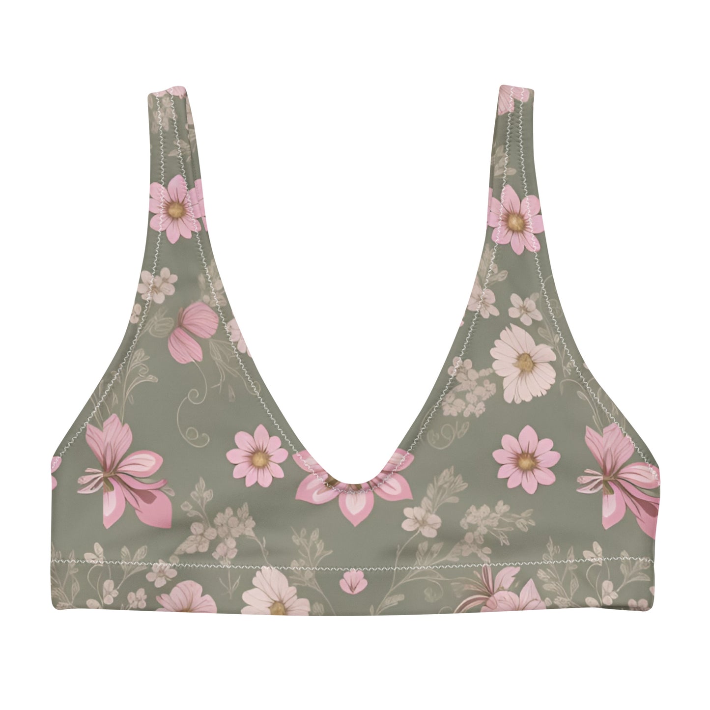 Recycled padded bikini top