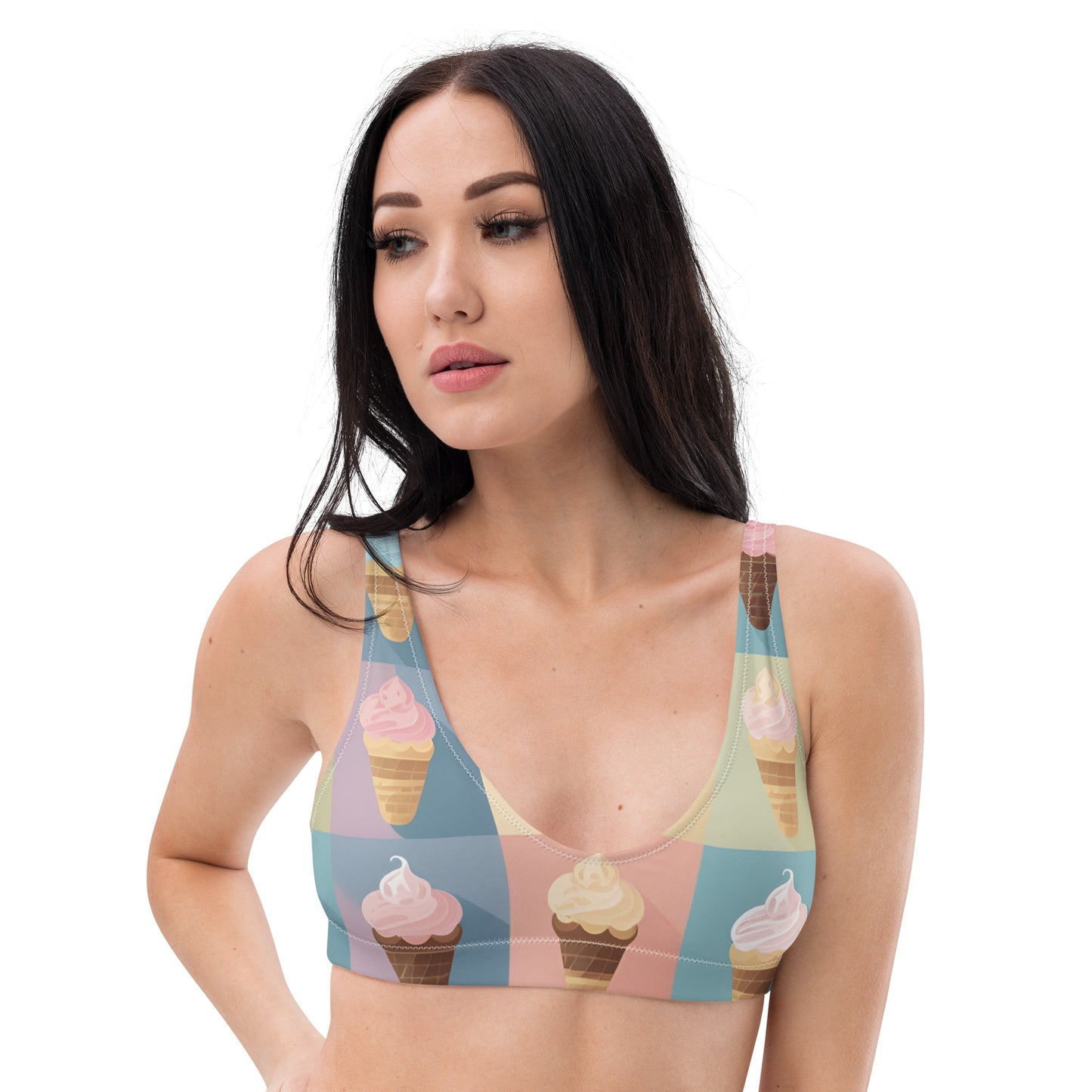 Recycled padded bikini top