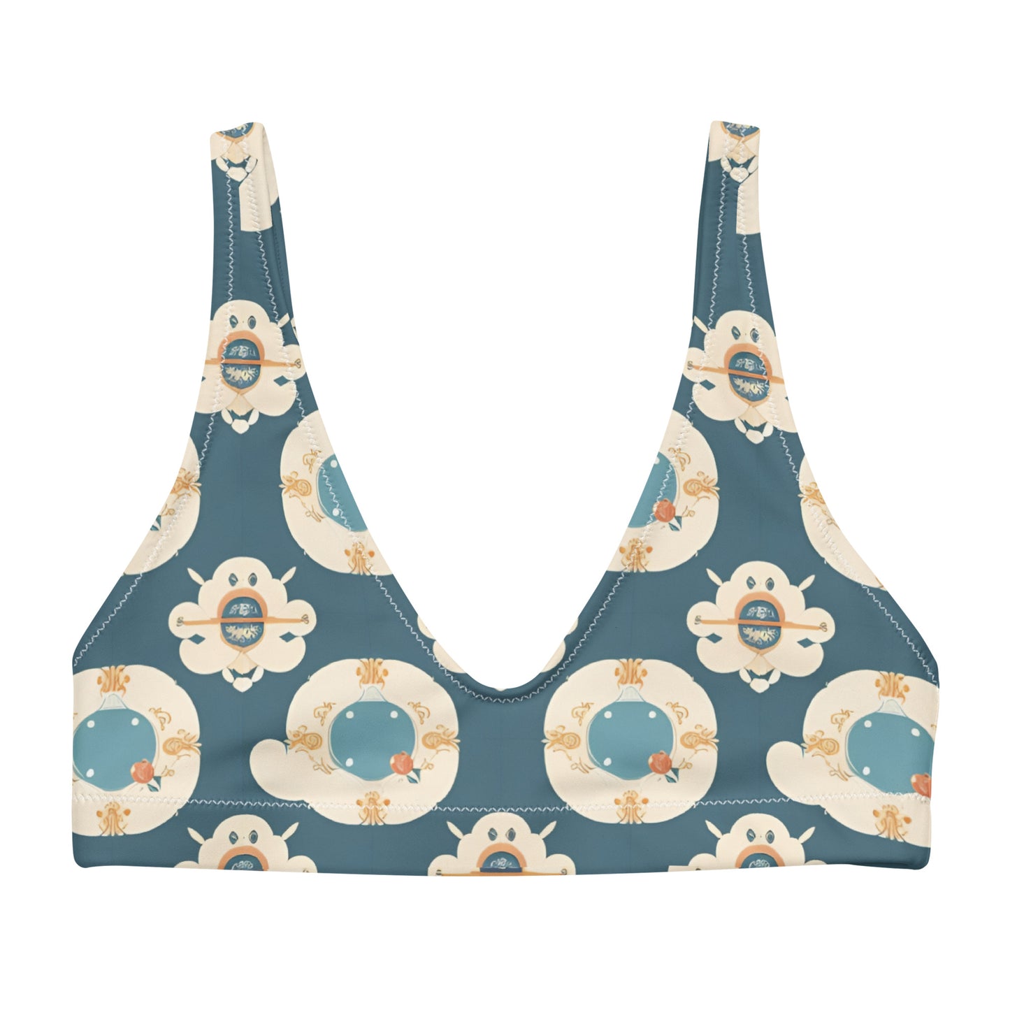 Recycled padded bikini top