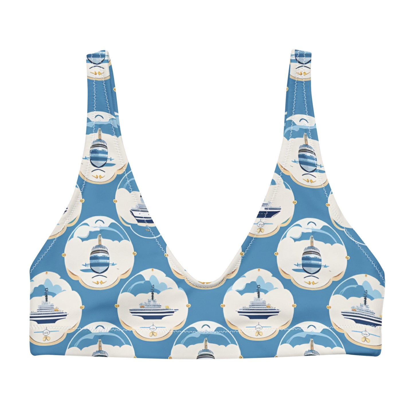 Recycled padded bikini top