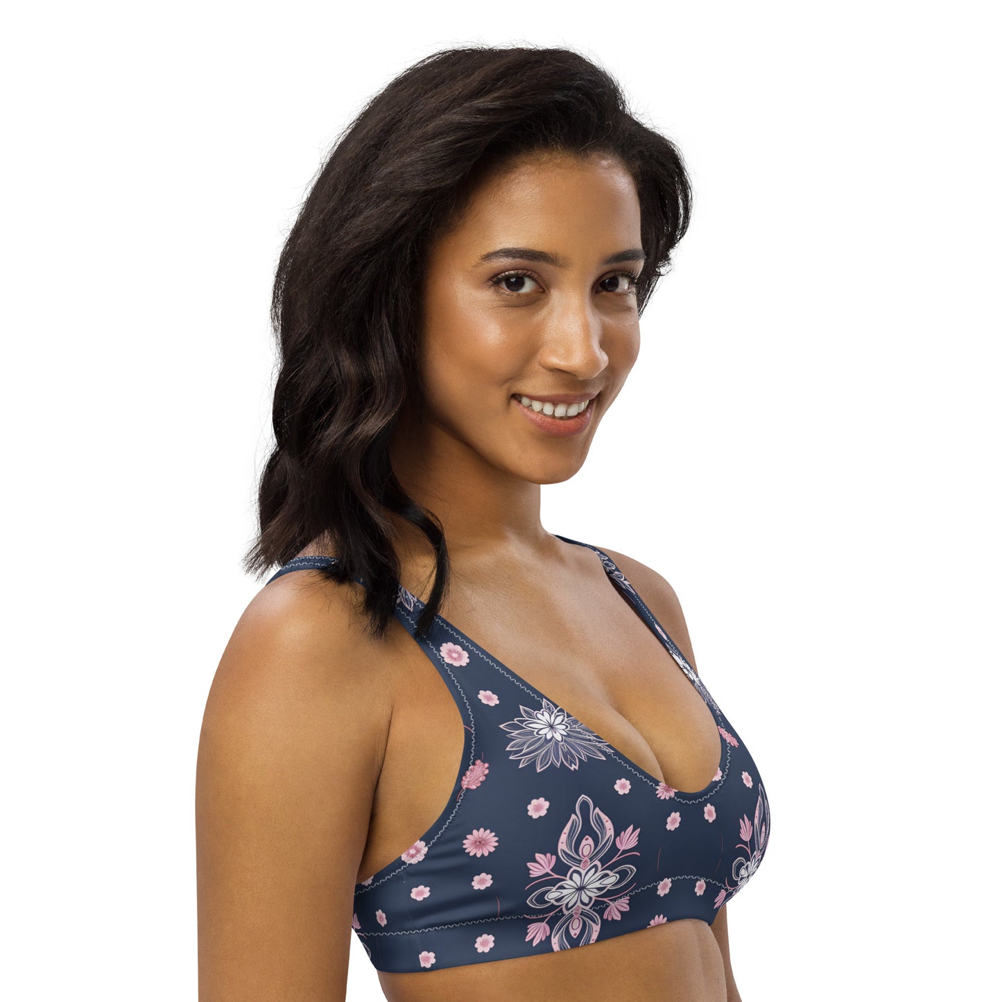 Recycled padded bikini top