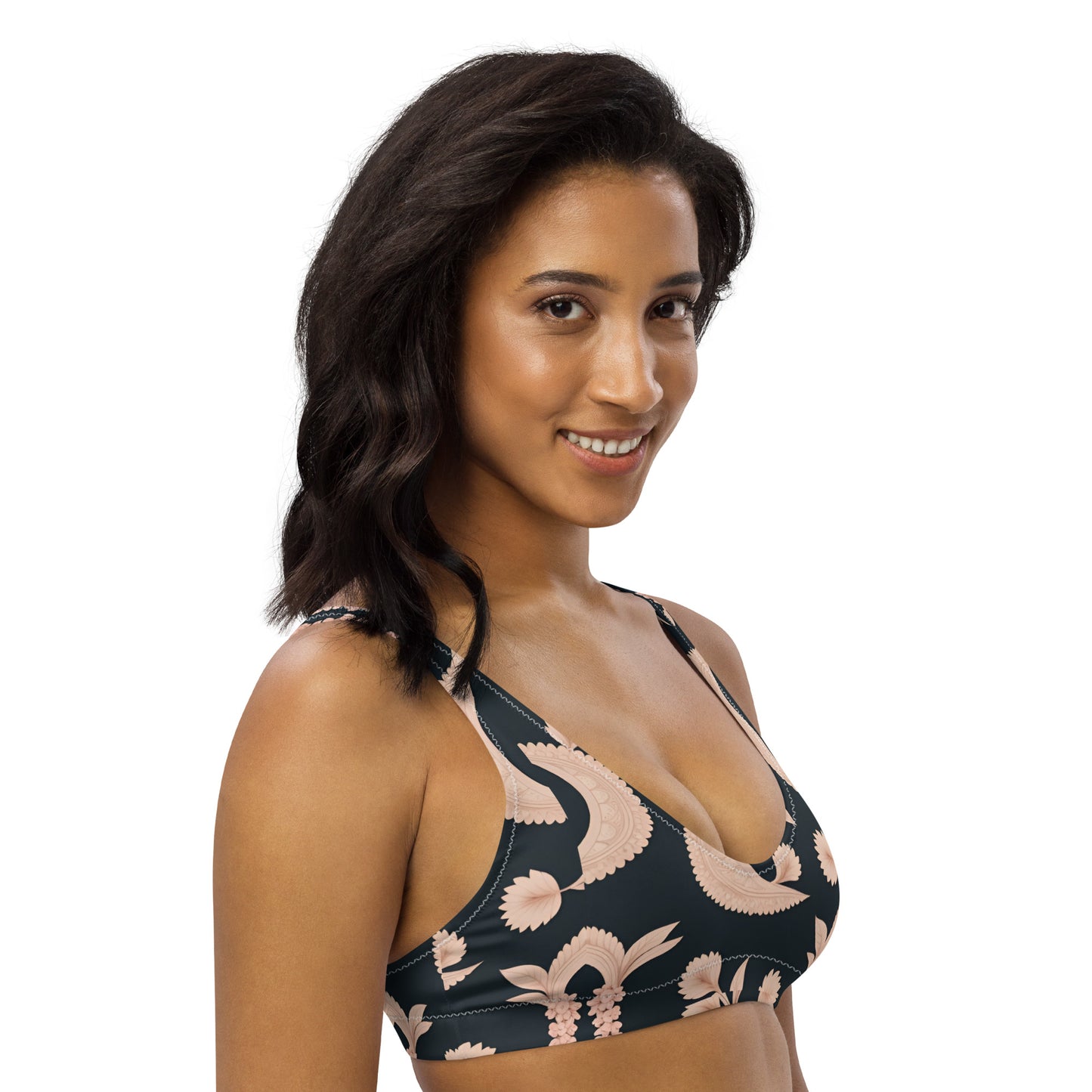 Recycled padded bikini top