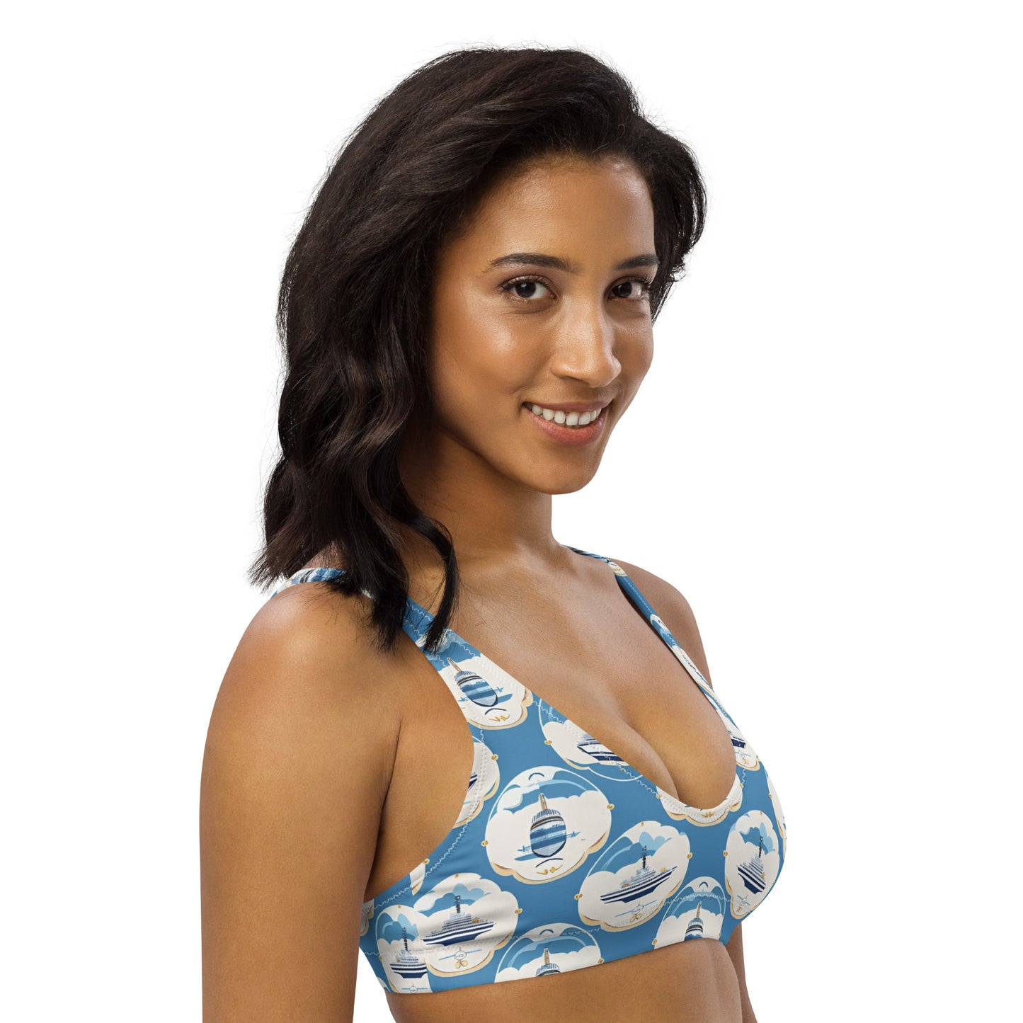 Recycled padded bikini top