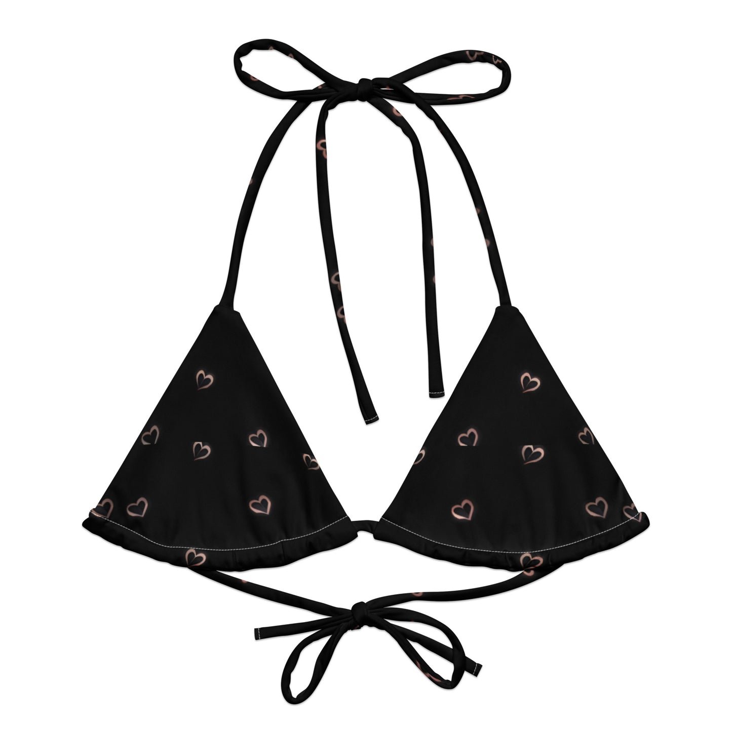 All-over print recycled string bikini top