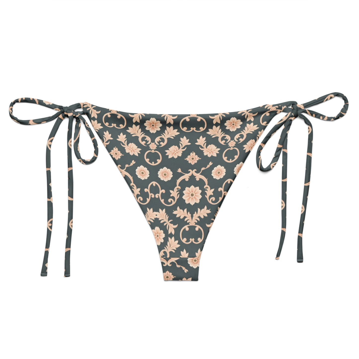 All-over print recycled string bikini bottom