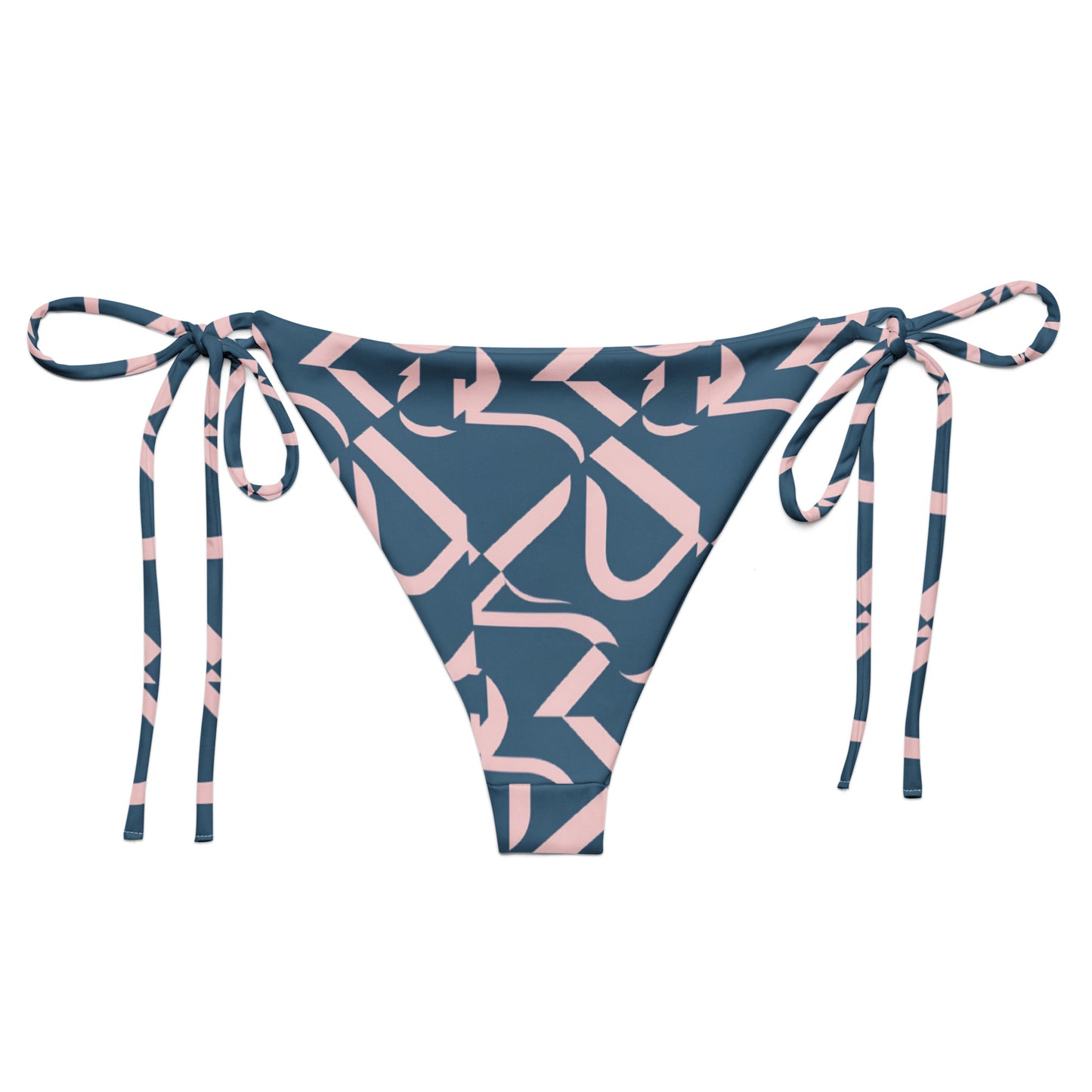 All-over print recycled string bikini bottom