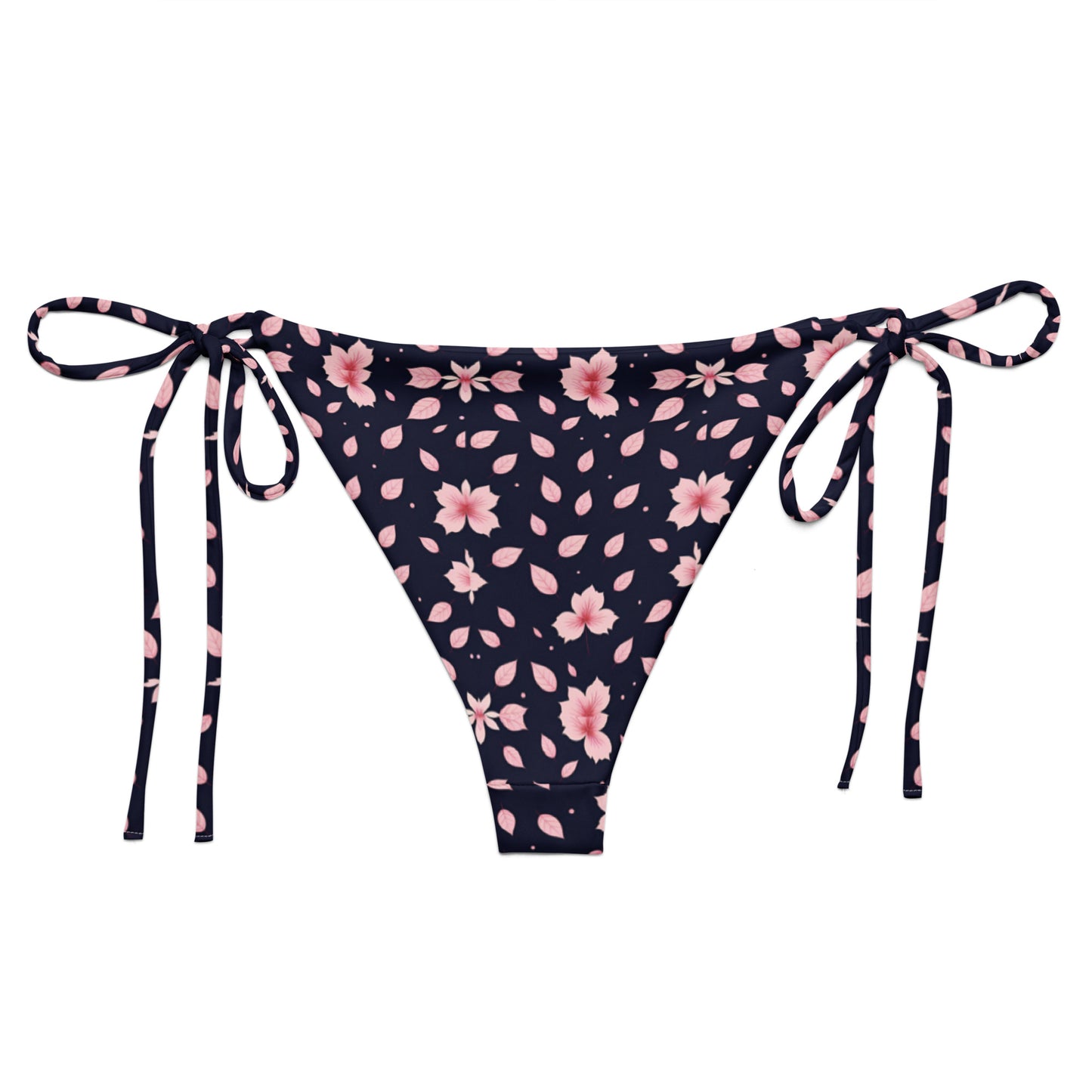 All-over print recycled string bikini bottom