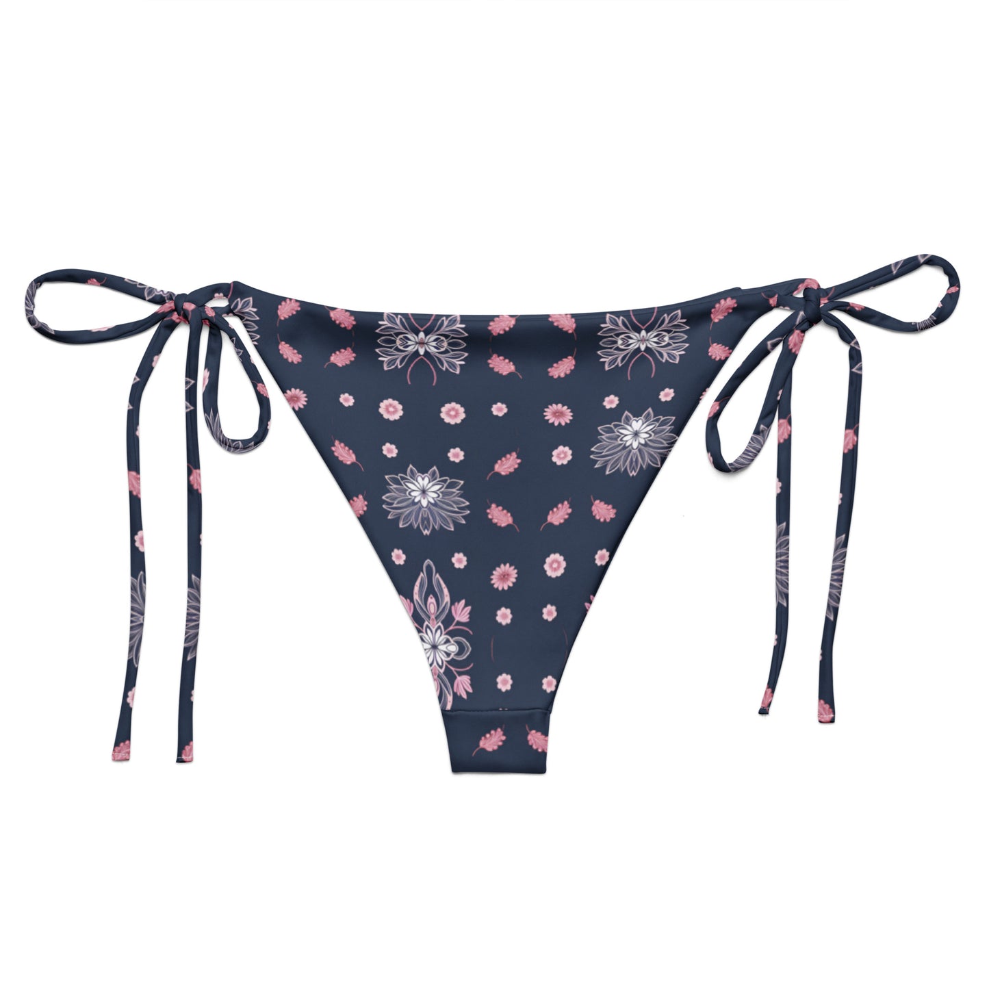 All-over print recycled string bikini bottom