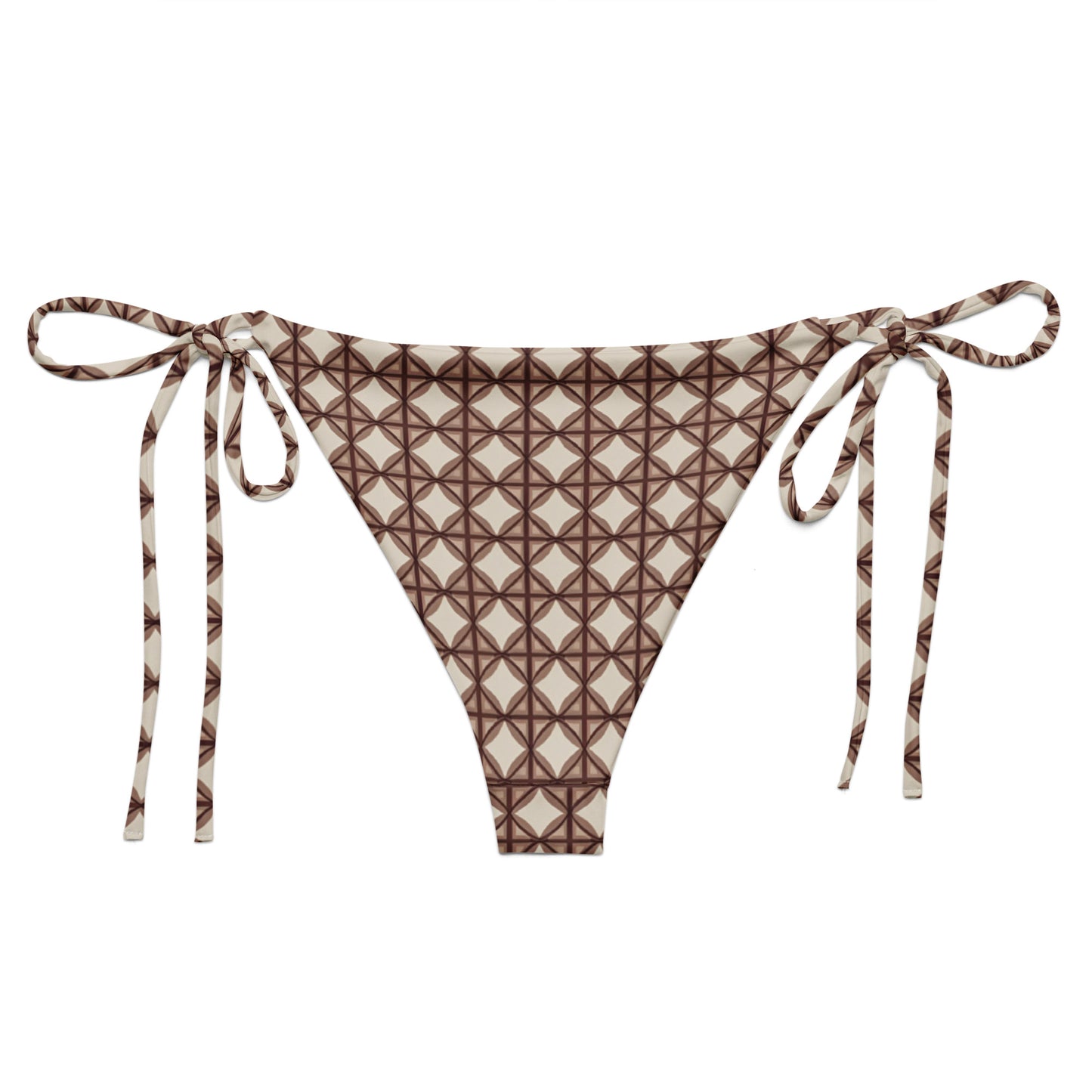 All-over print recycled string bikini bottom