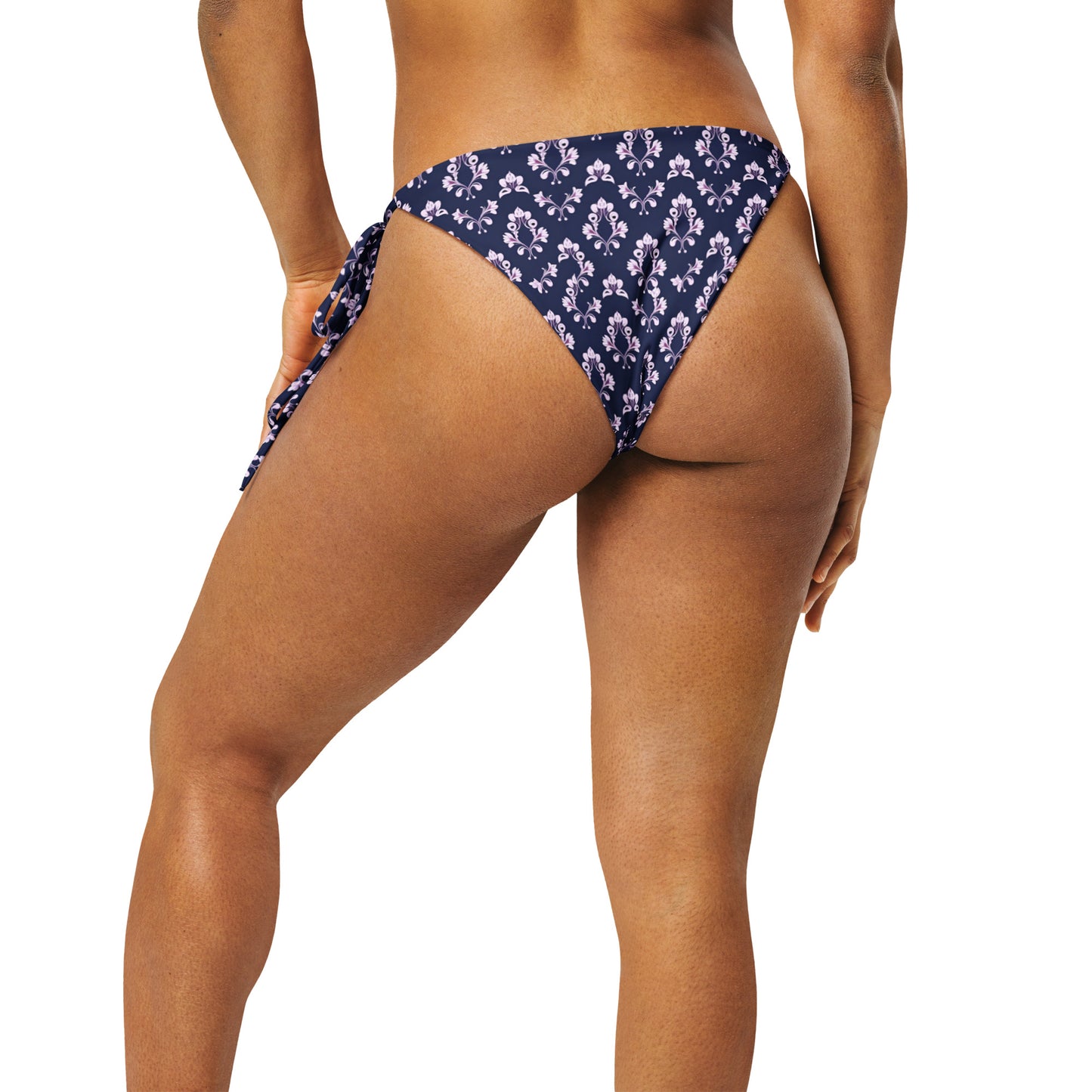 All-over print recycled string bikini bottom