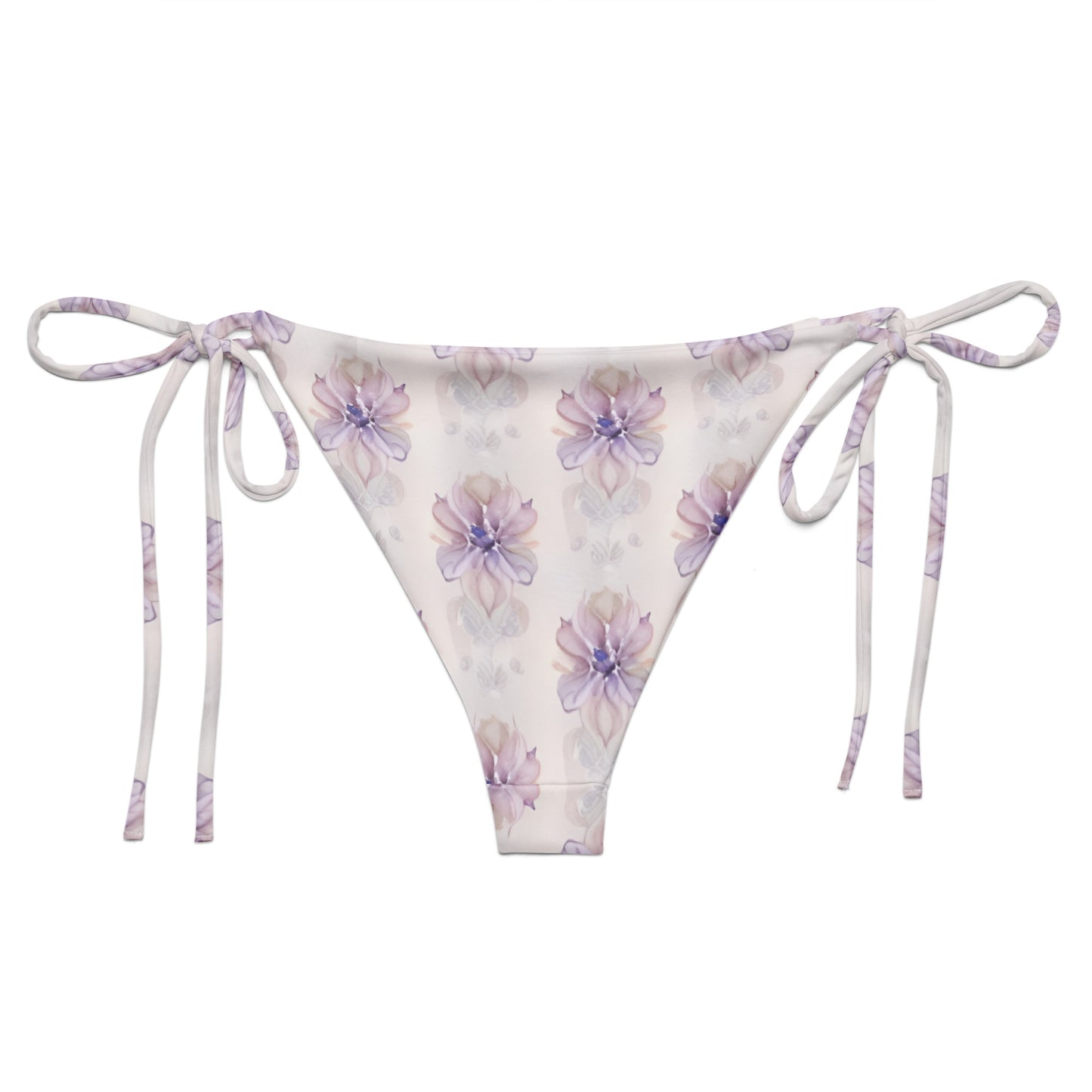 All-over print recycled string bikini bottom