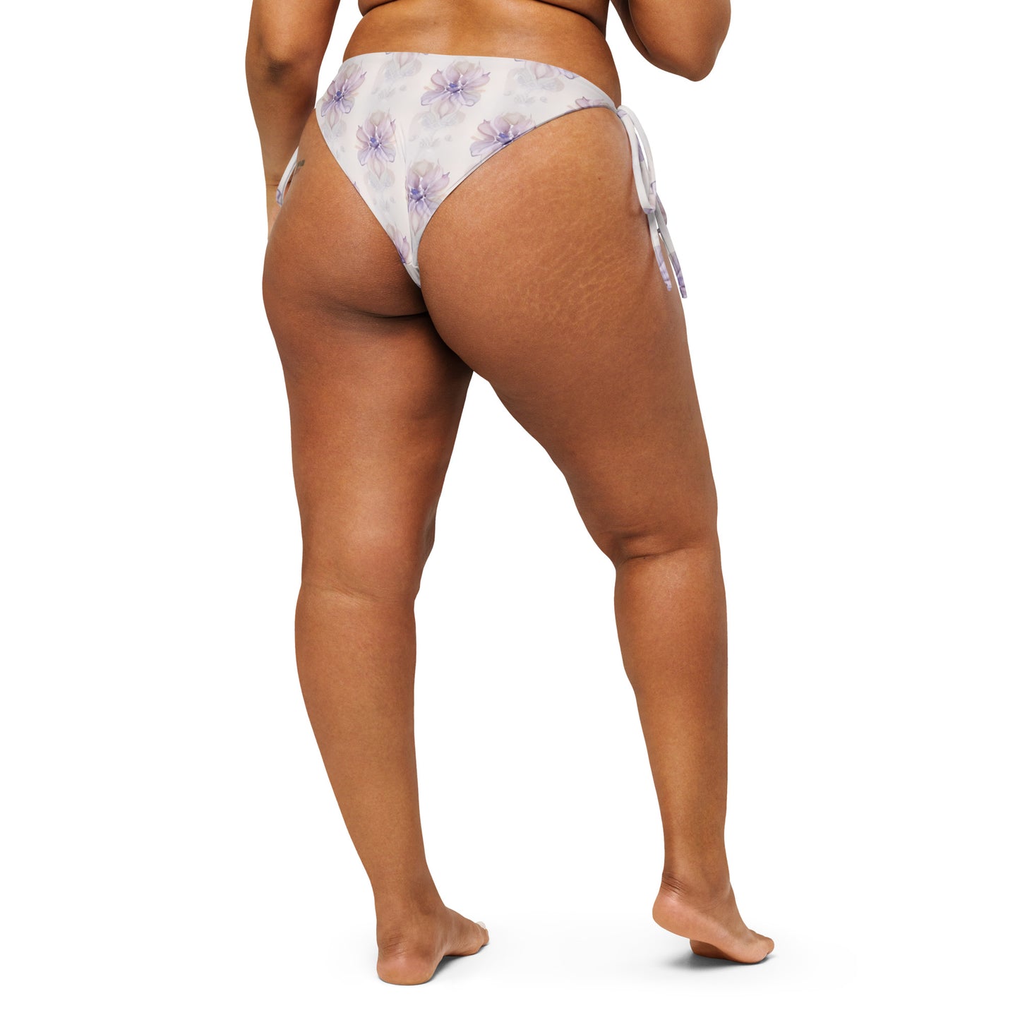 All-over print recycled string bikini bottom