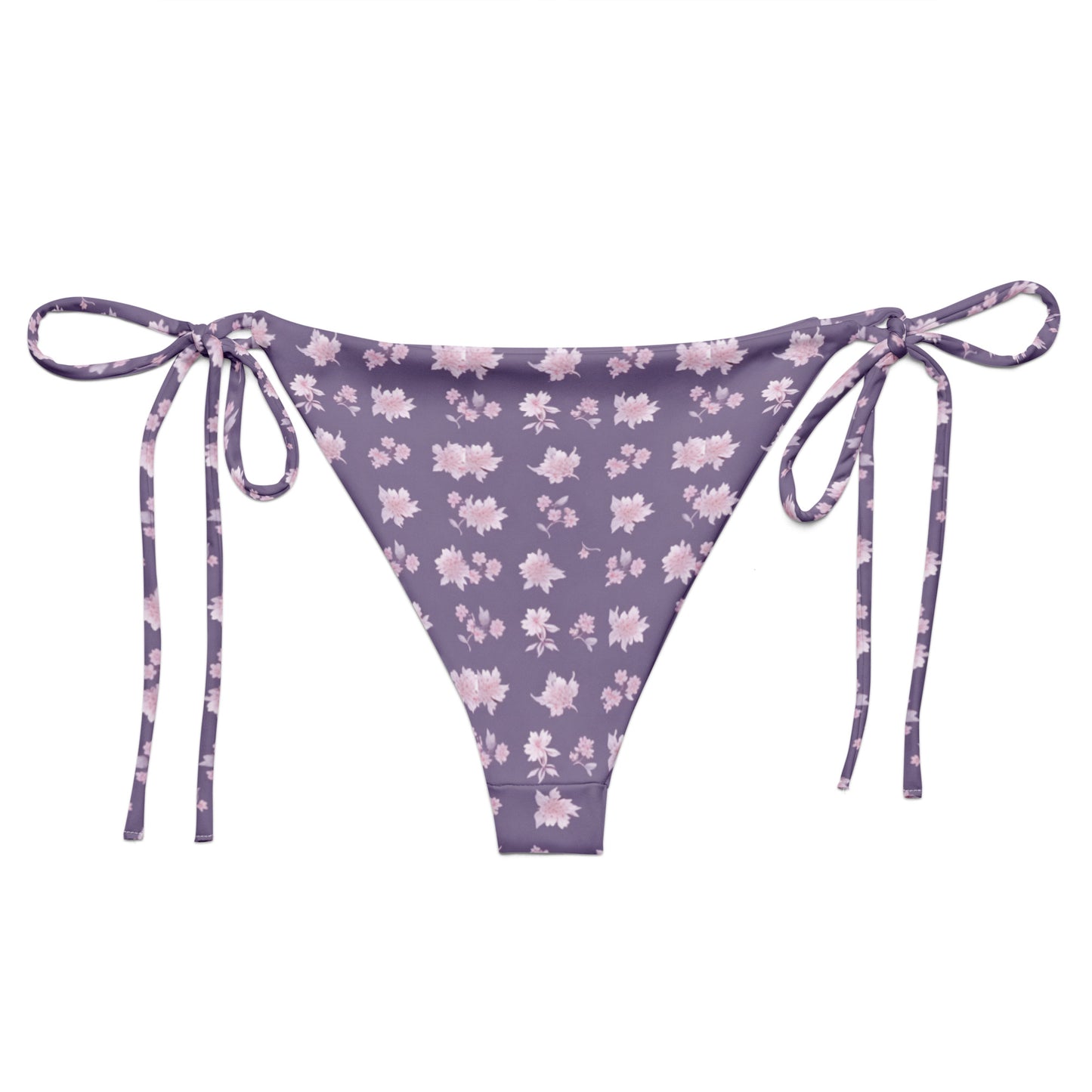 All-over print recycled string bikini bottom