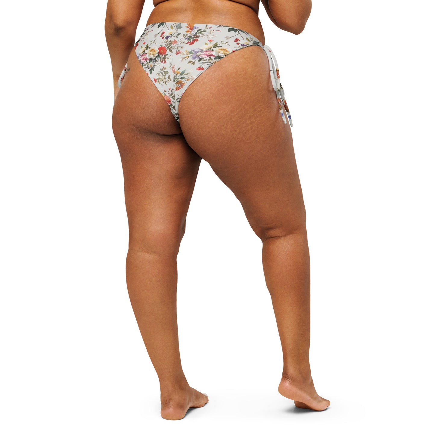 All-over print recycled string bikini bottom