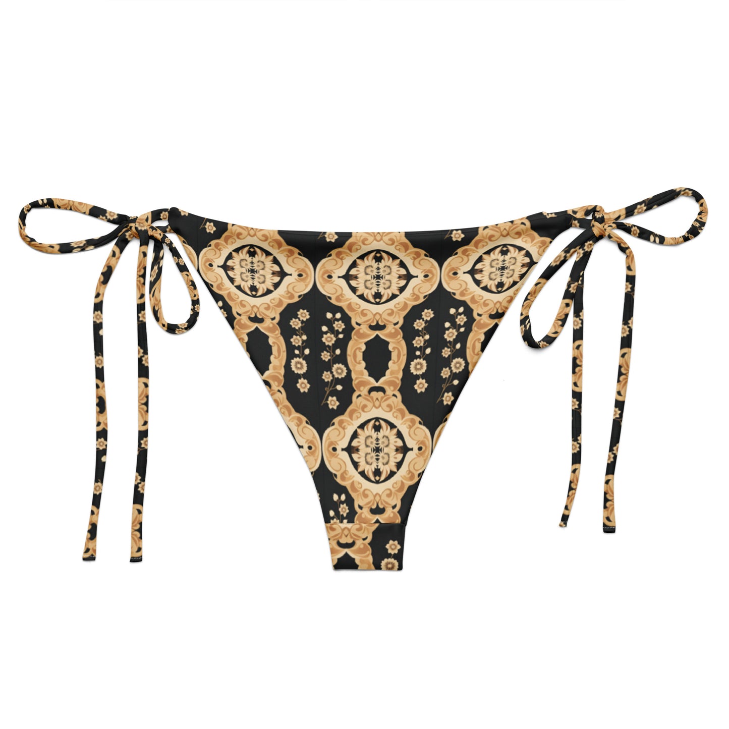 All-over print recycled string bikini bottom