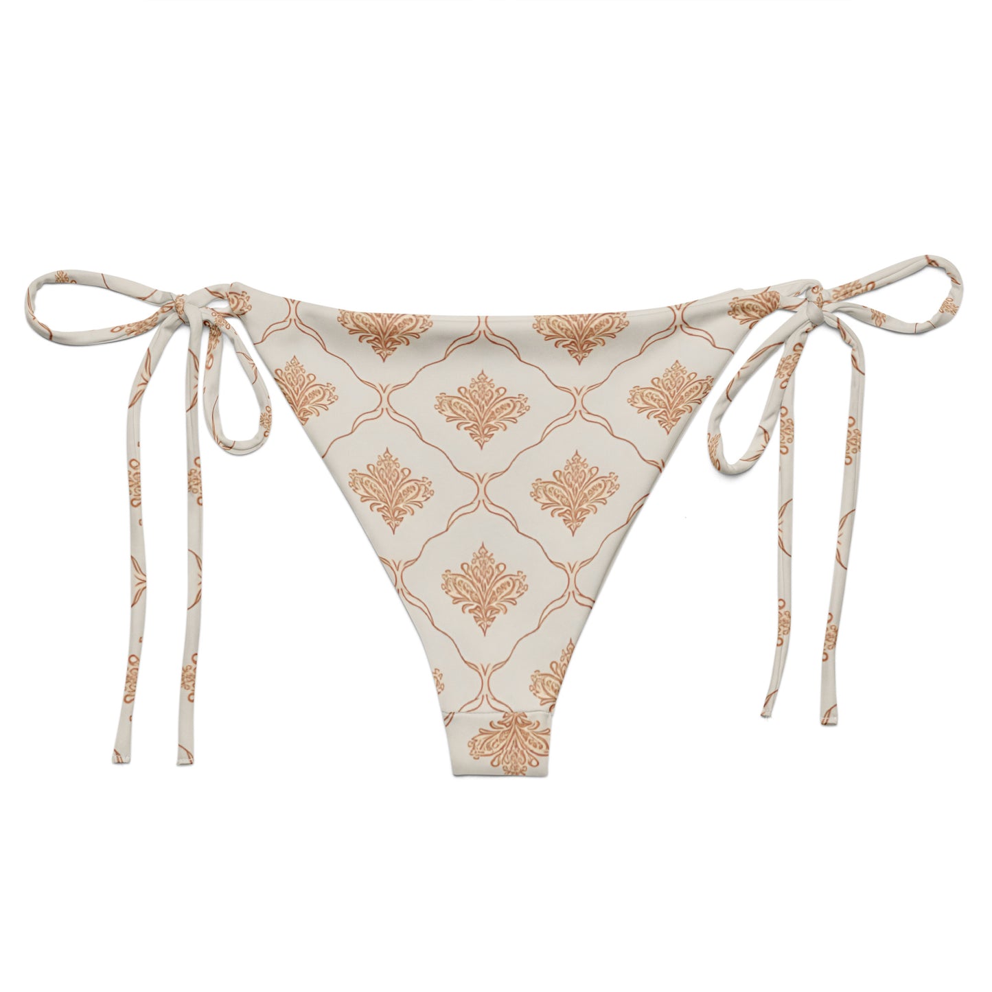 All-over print recycled string bikini bottom