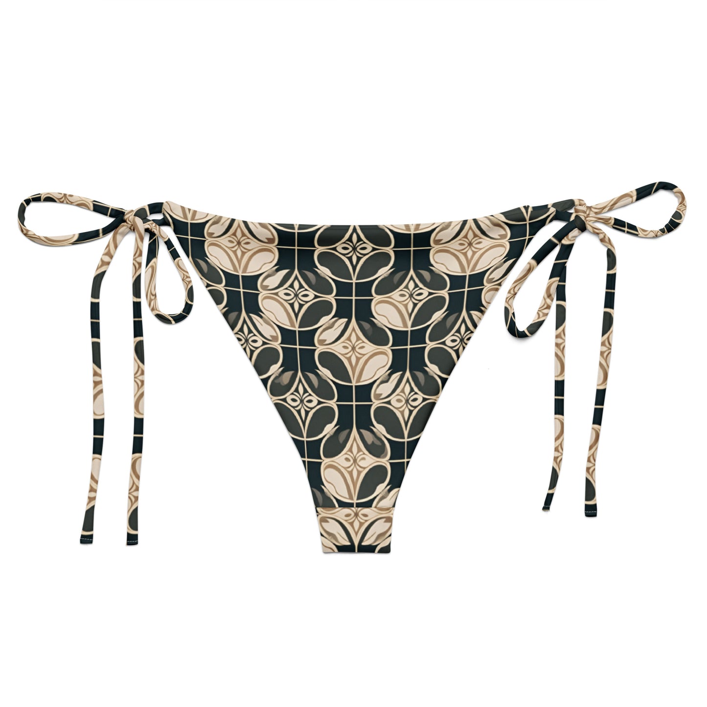 All-over print recycled string bikini bottom