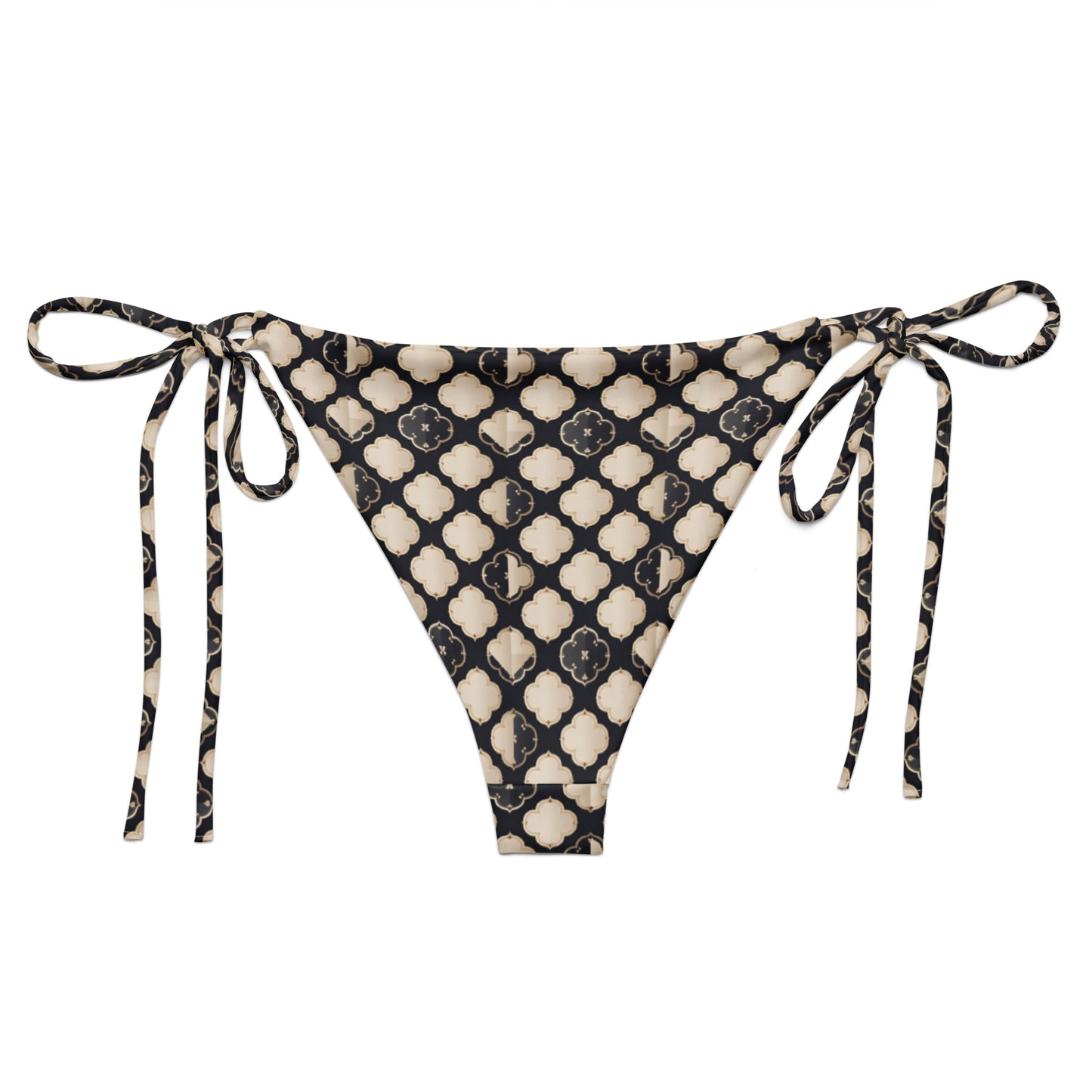 All-over print recycled string bikini bottom