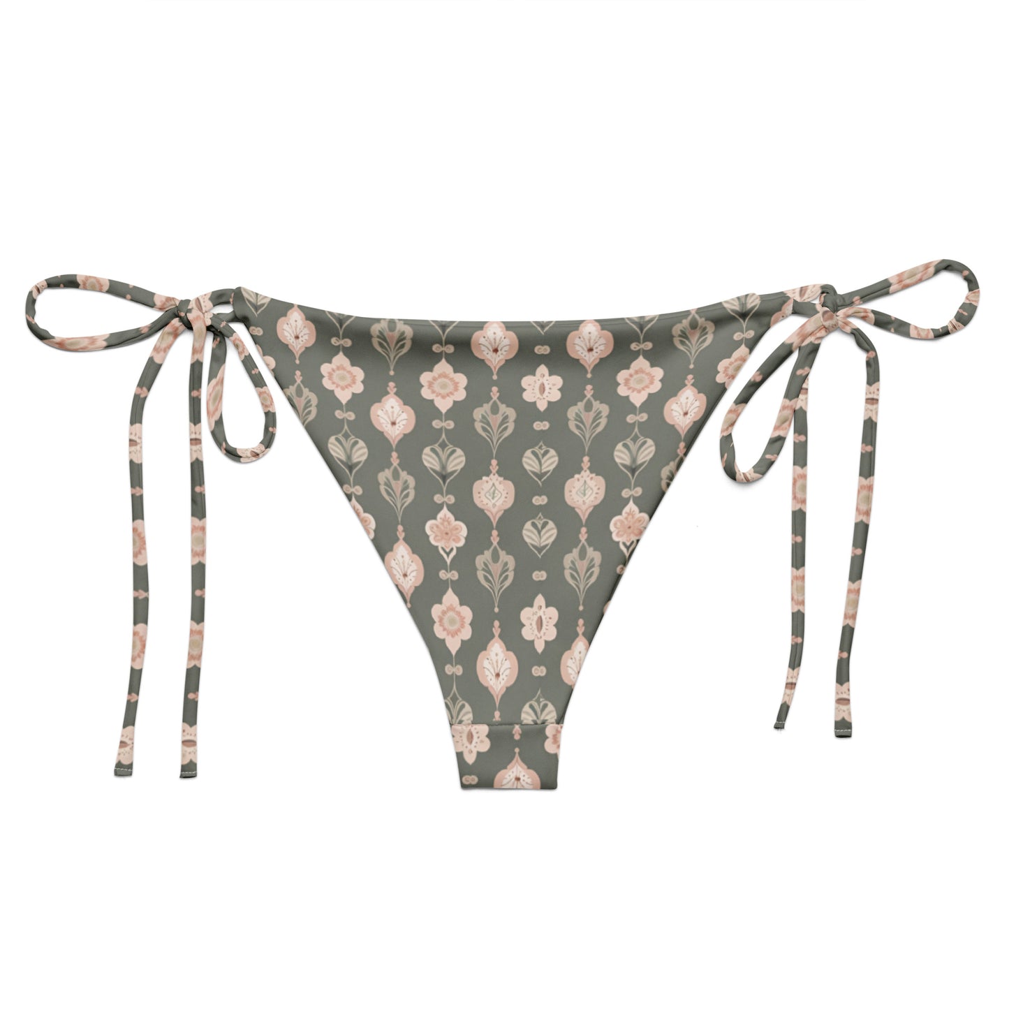 All-over print recycled string bikini bottom