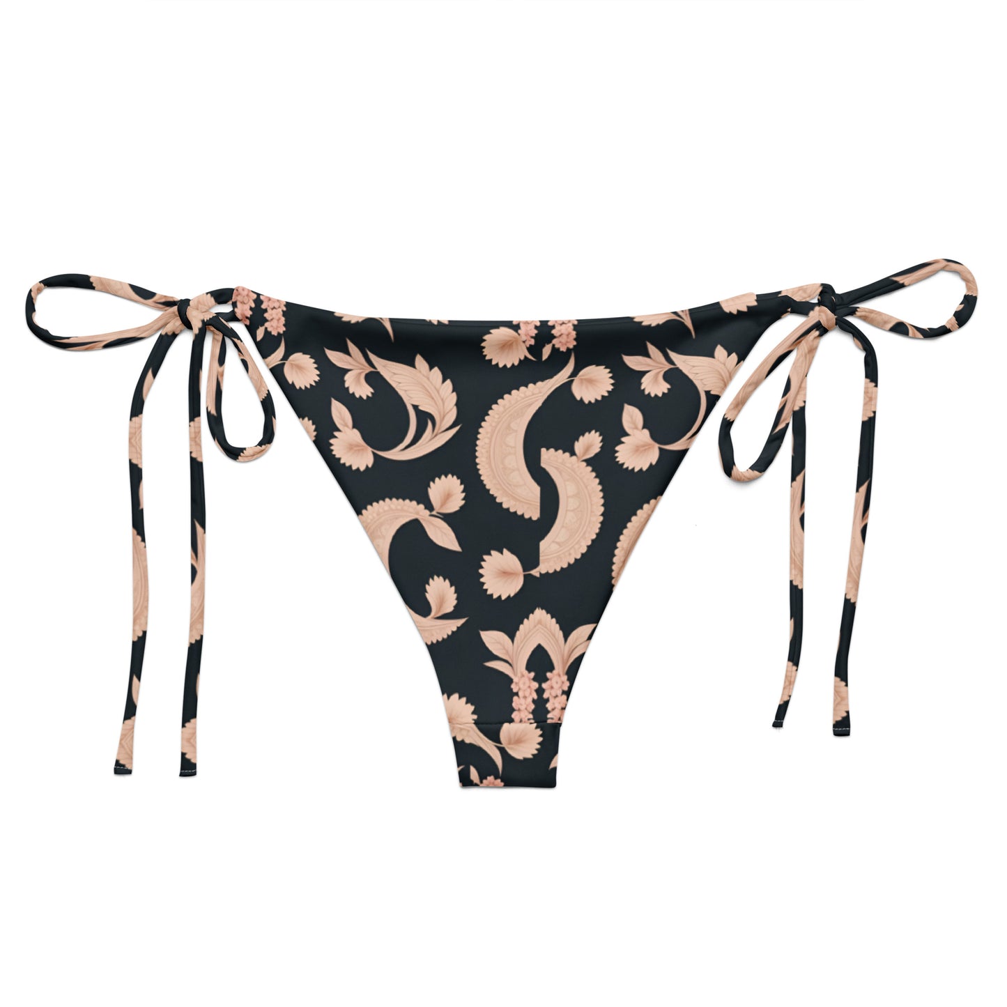 All-over print recycled string bikini bottom