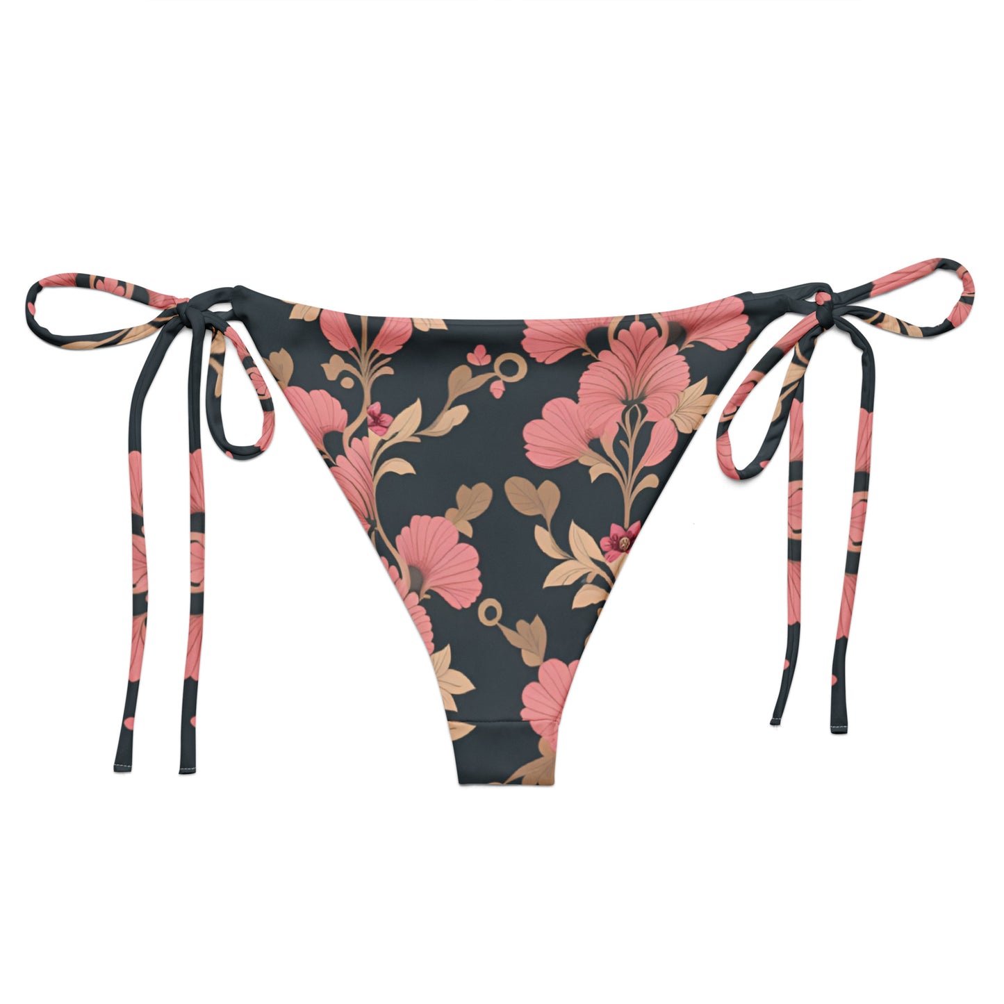 All-over print recycled string bikini bottom