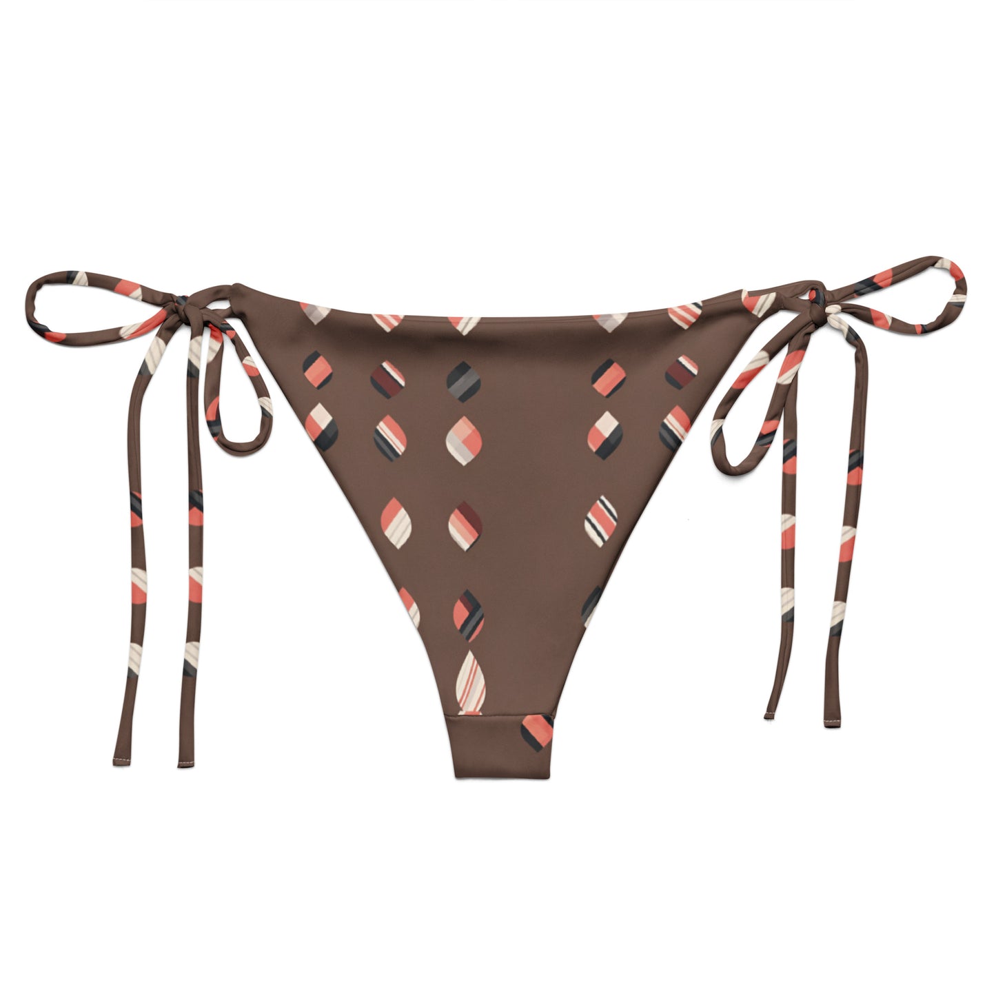 All-over print recycled string bikini bottom