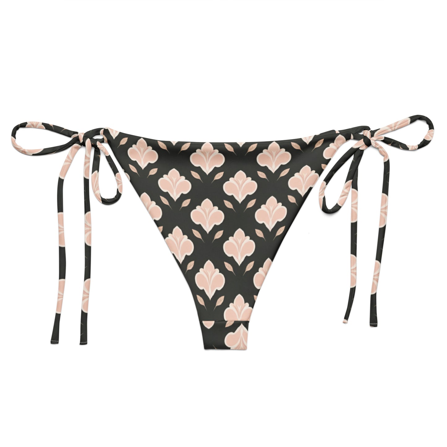 All-over print recycled string bikini bottom