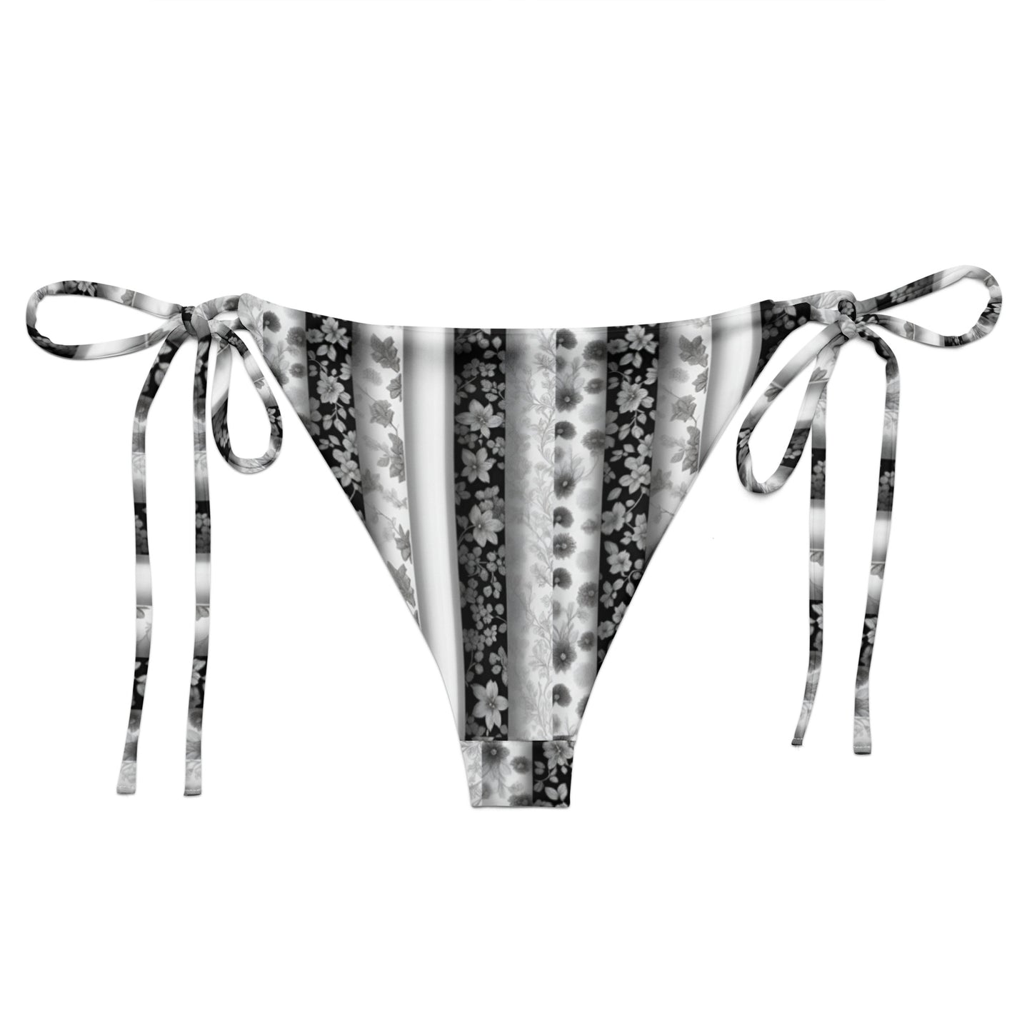 All-over print recycled string bikini bottom