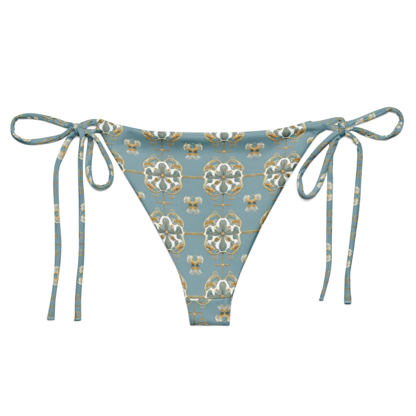 All-over print recycled string bikini bottom