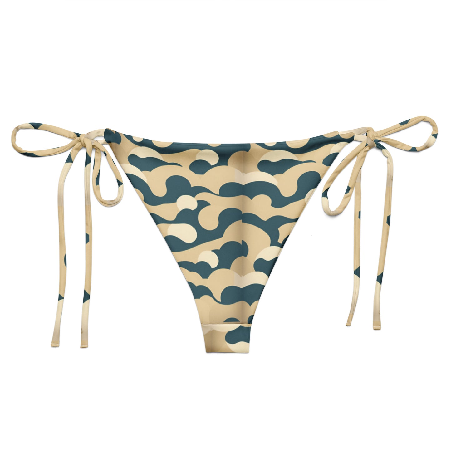 All-over print recycled string bikini bottom