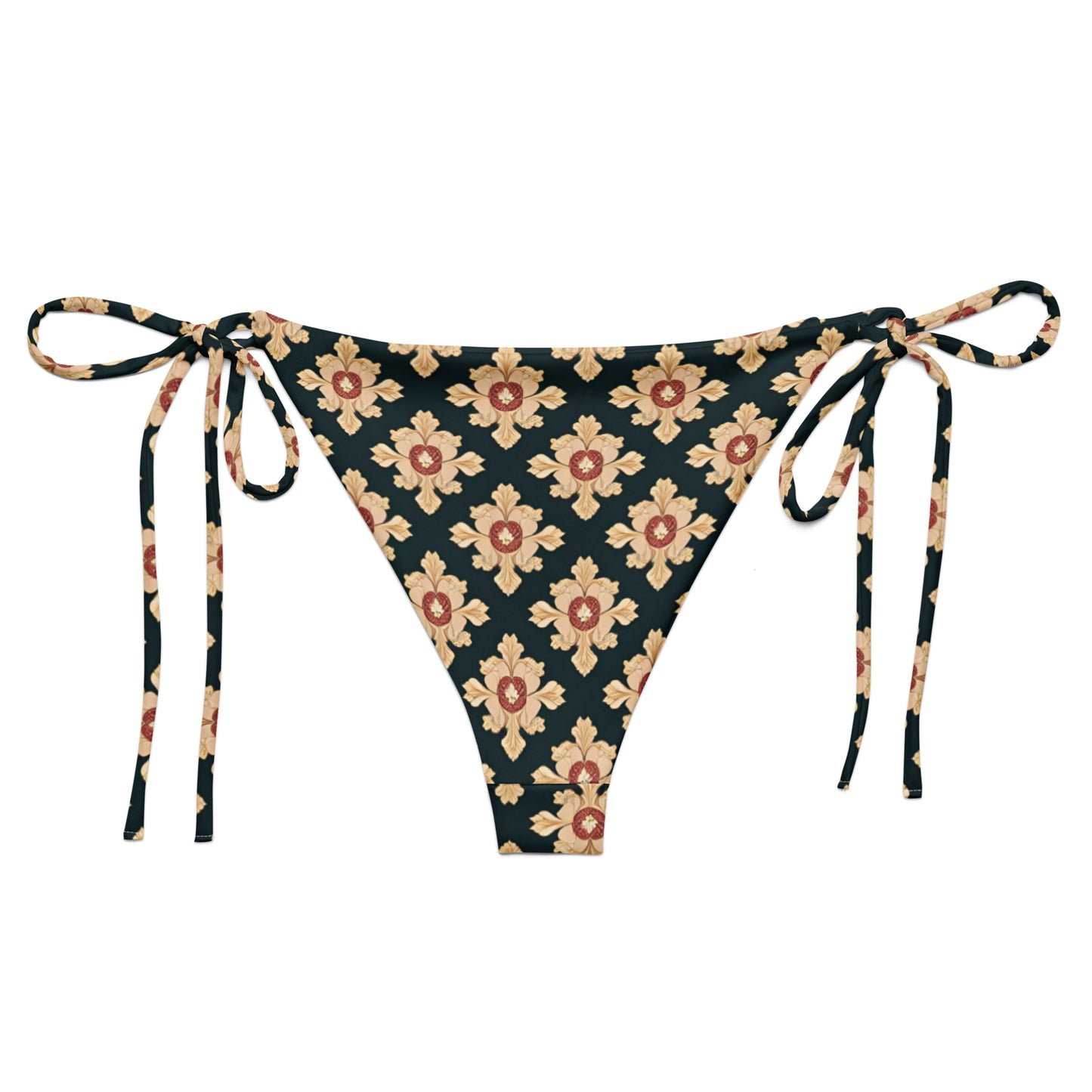 All-over print recycled string bikini bottom