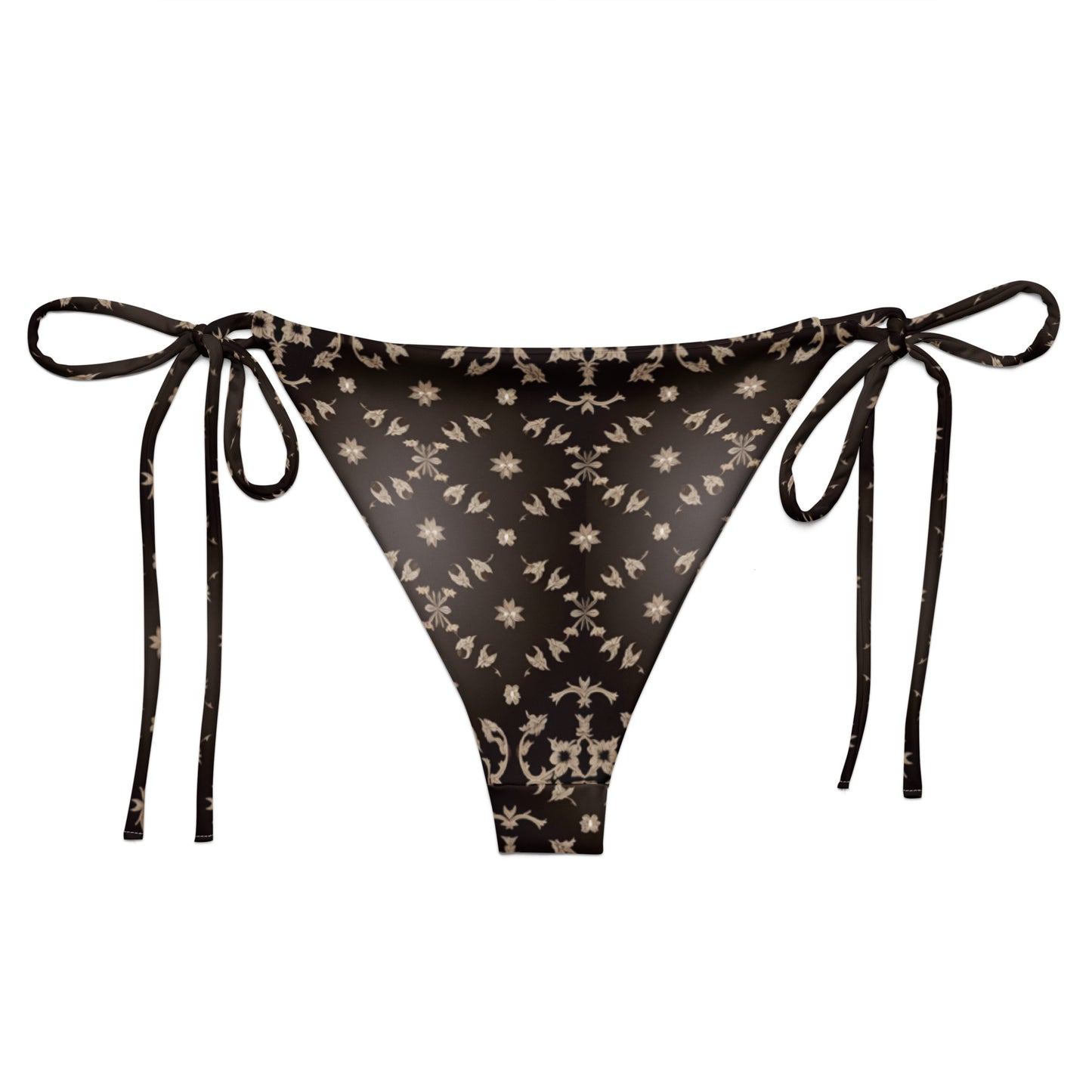 All-over print recycled string bikini bottom