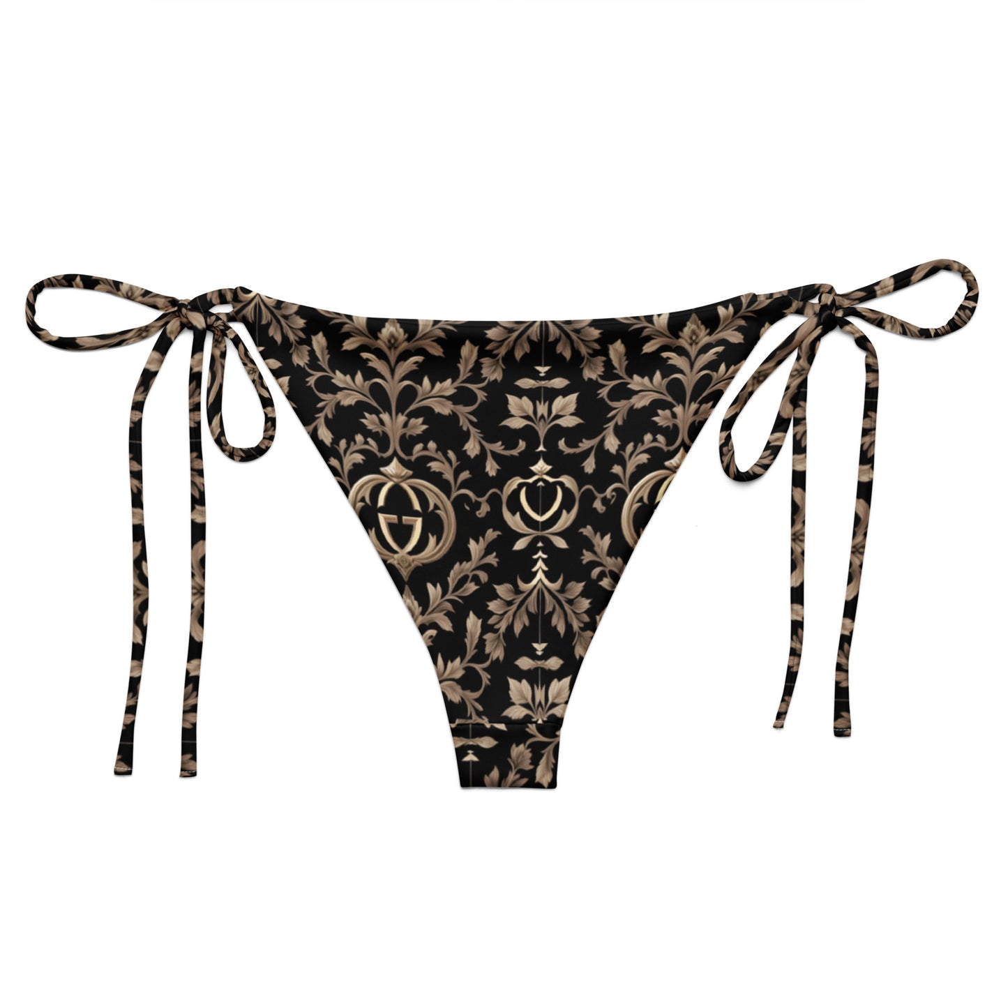 All-over print recycled string bikini bottom