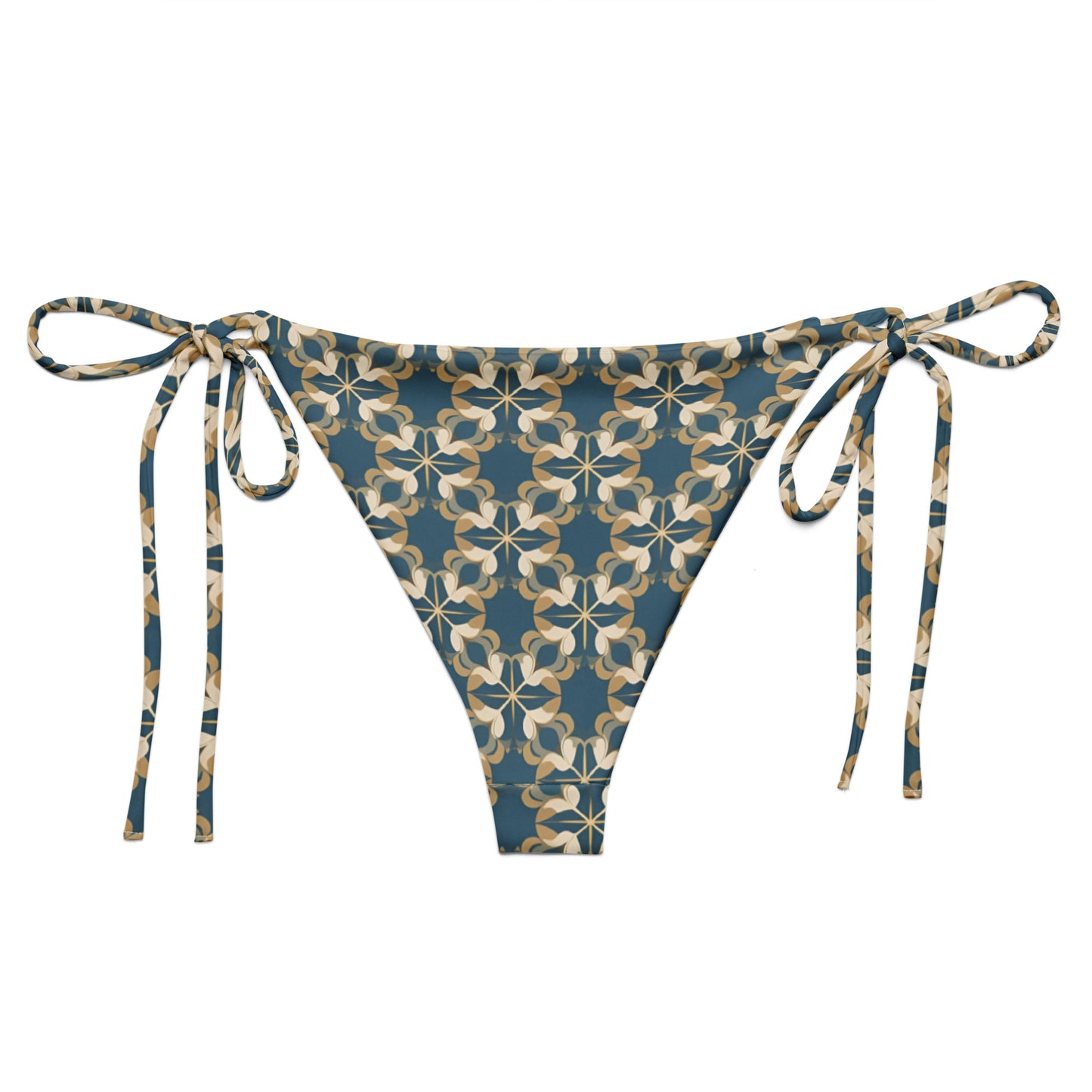 All-over print recycled string bikini bottom