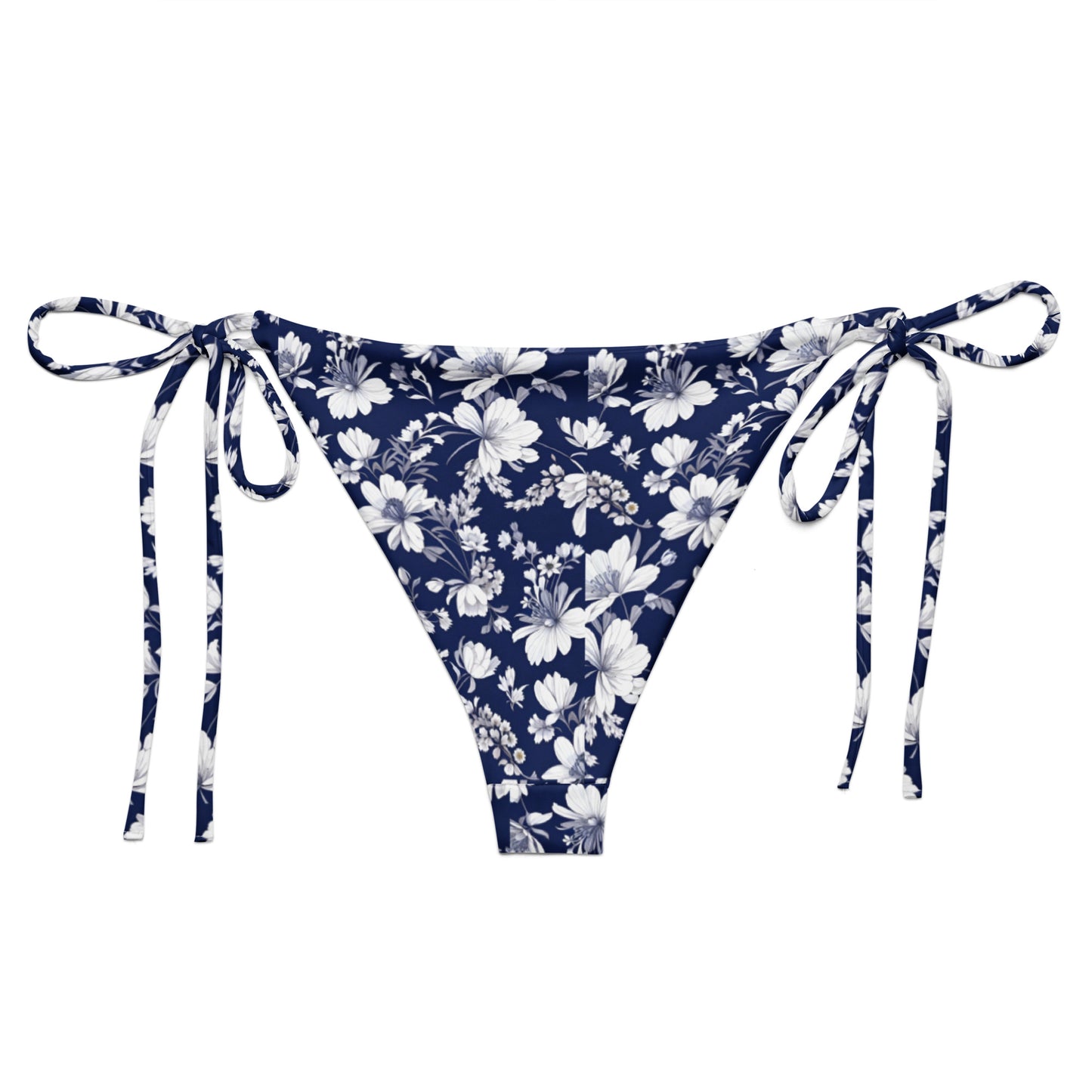 All-over print recycled string bikini bottom