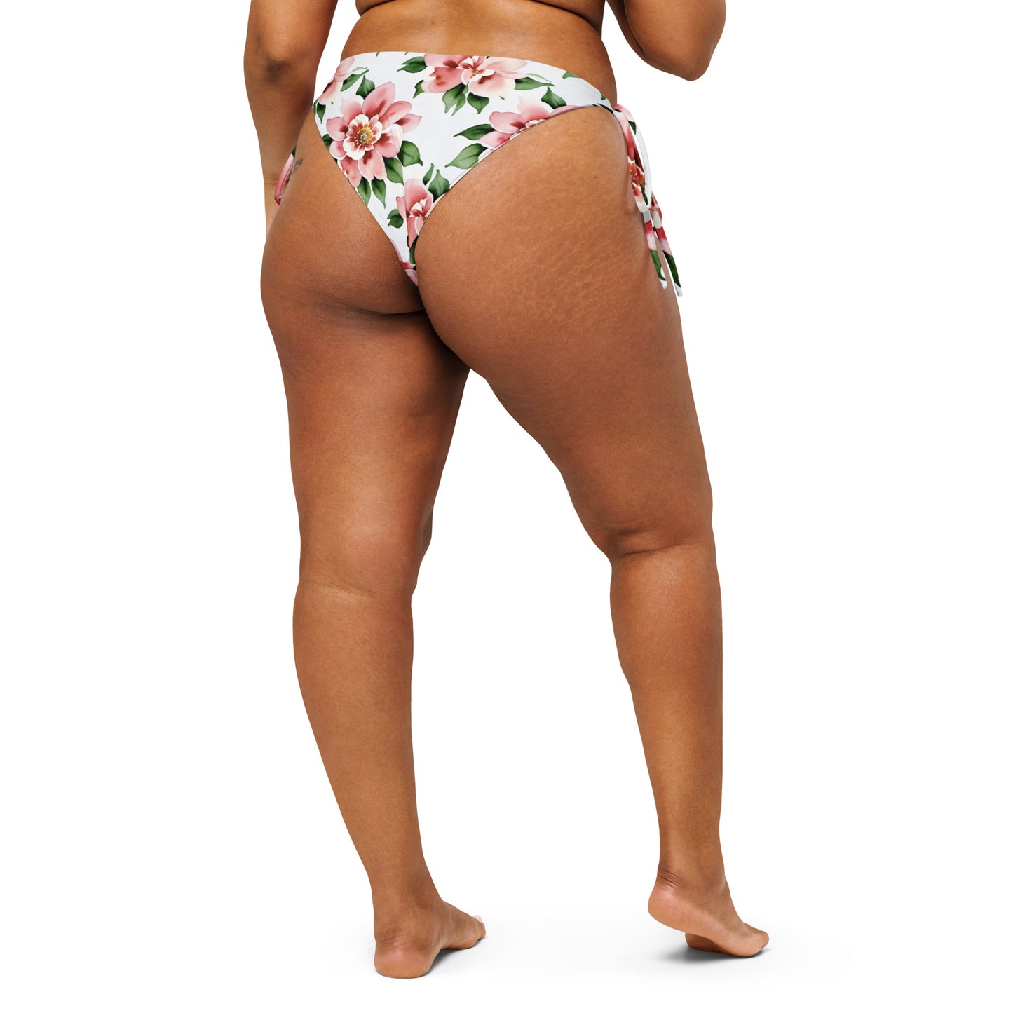 All-over print recycled string bikini bottom