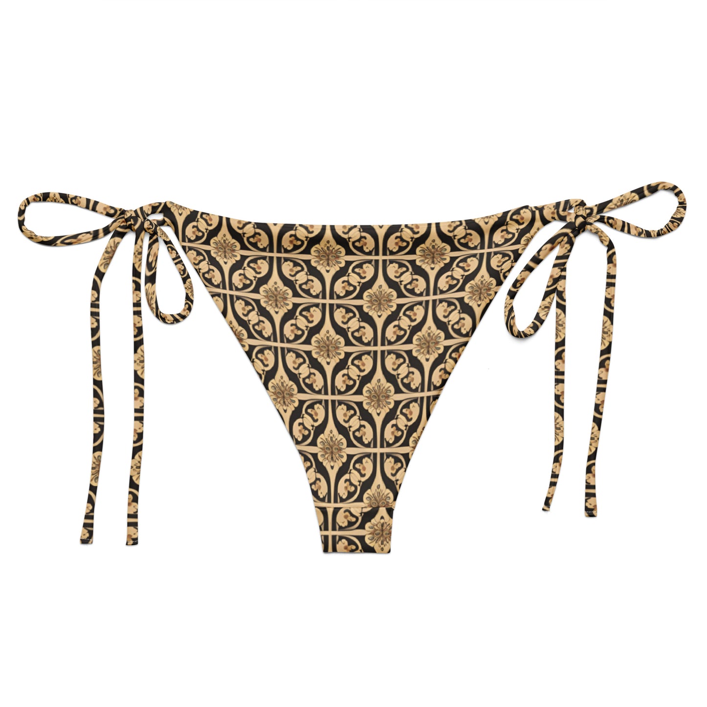 All-over print recycled string bikini bottom