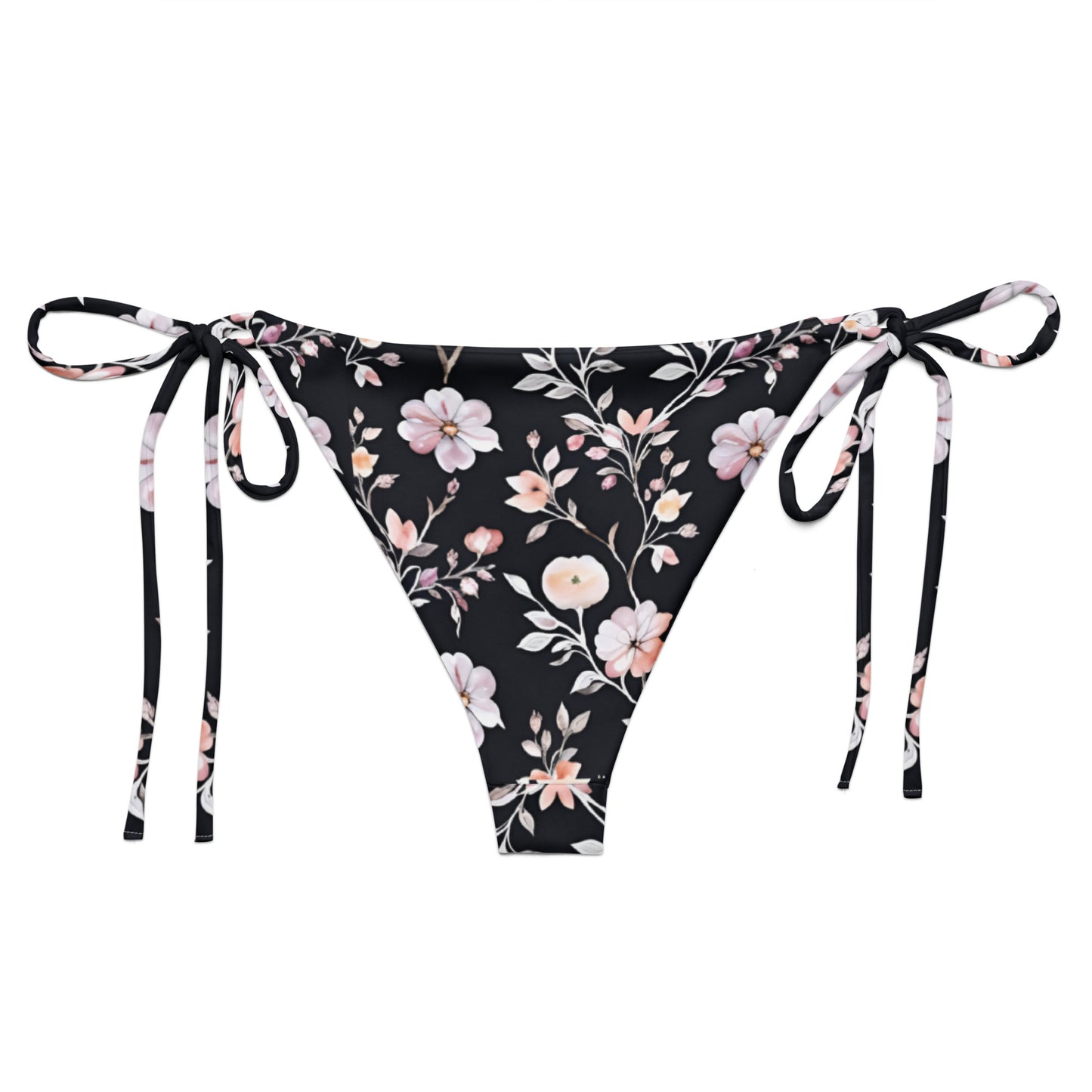 All-over print recycled string bikini bottom