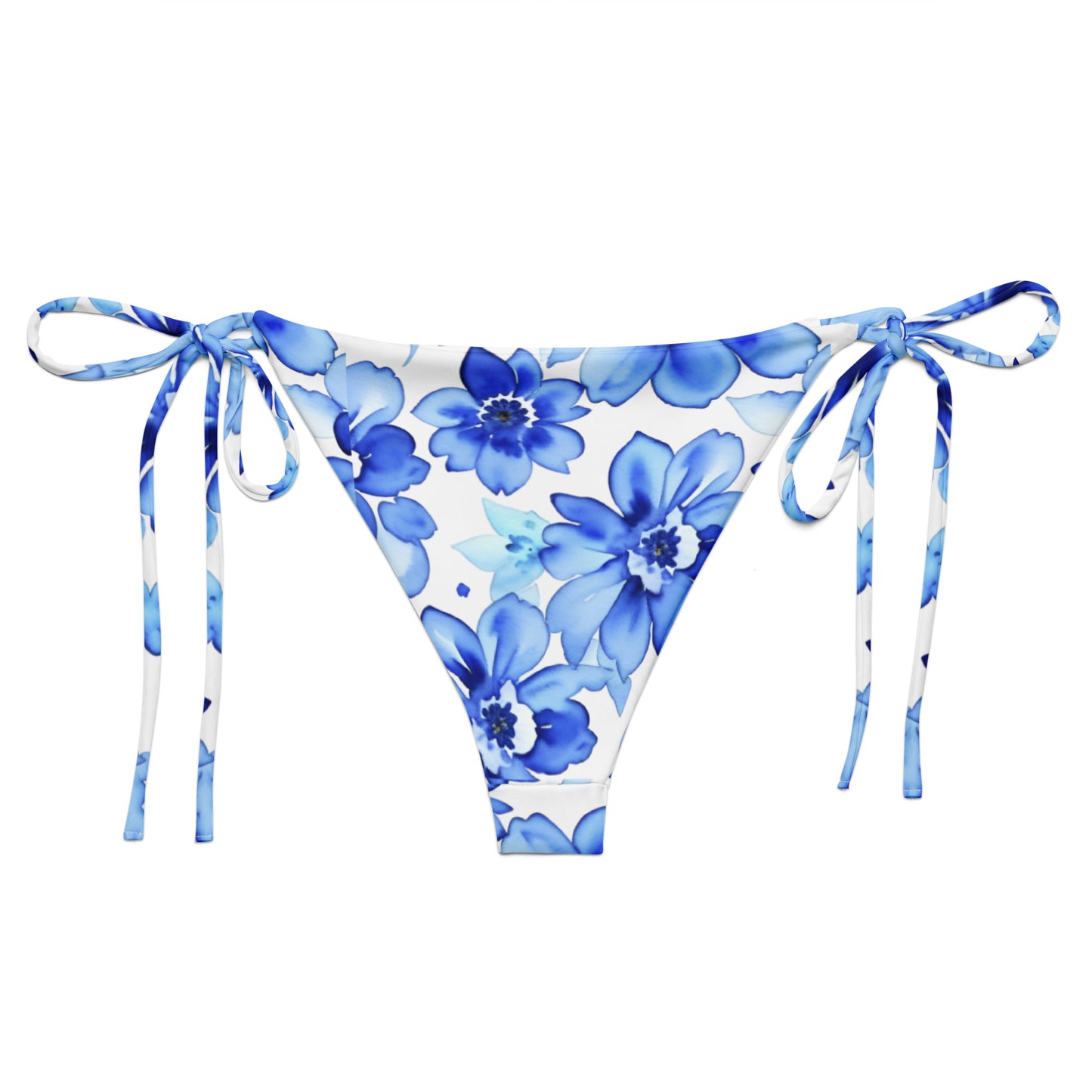 All-over print recycled string bikini bottom