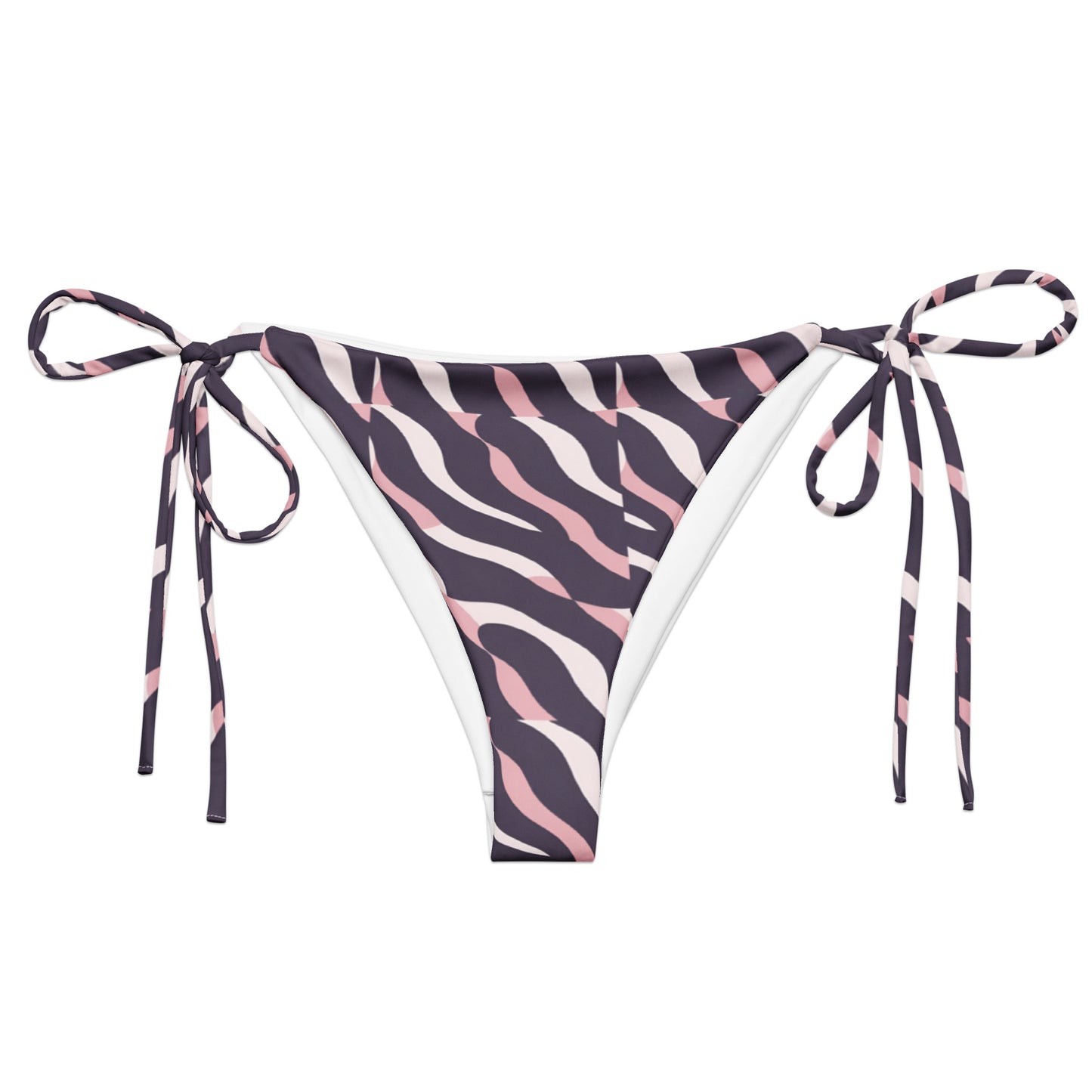 All-over print recycled string bikini bottom