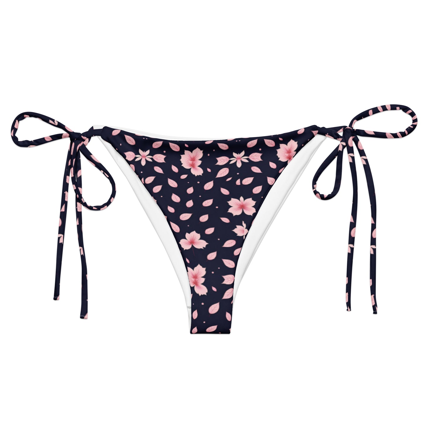 All-over print recycled string bikini bottom