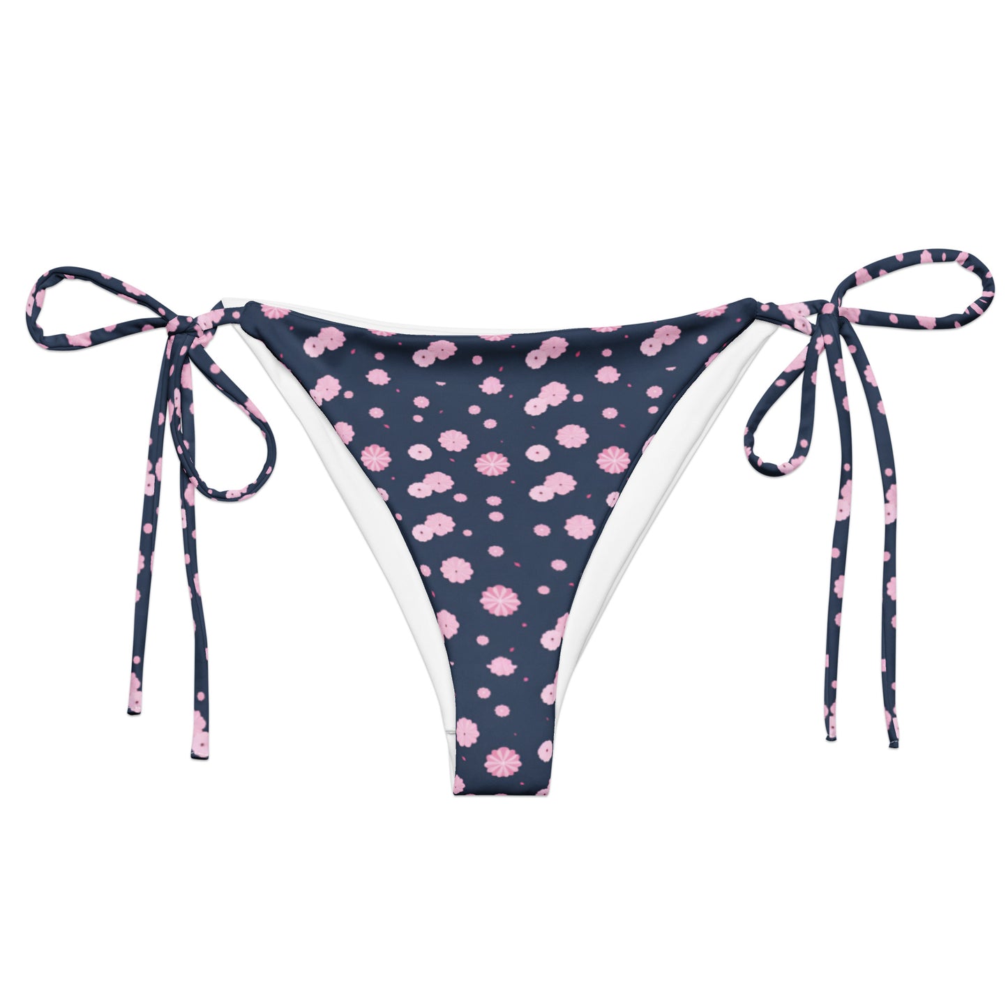 All-over print recycled string bikini bottom