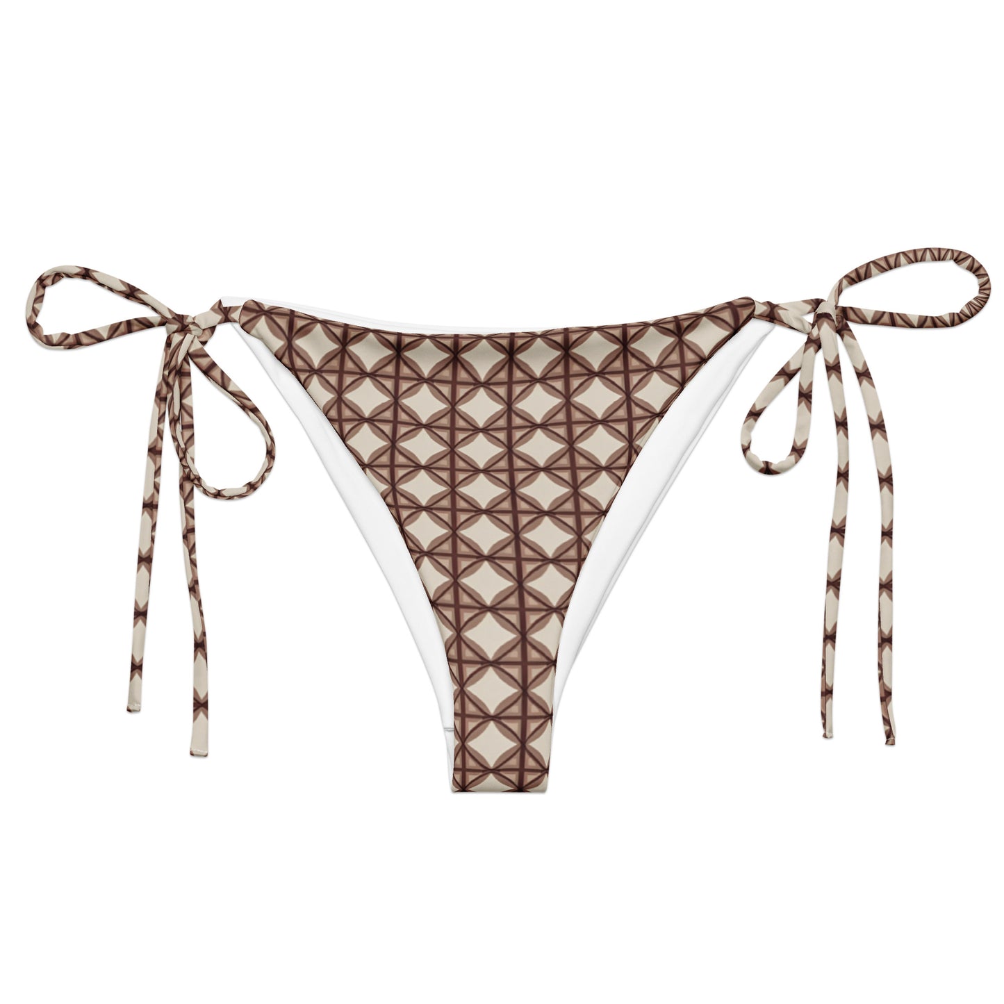 All-over print recycled string bikini bottom